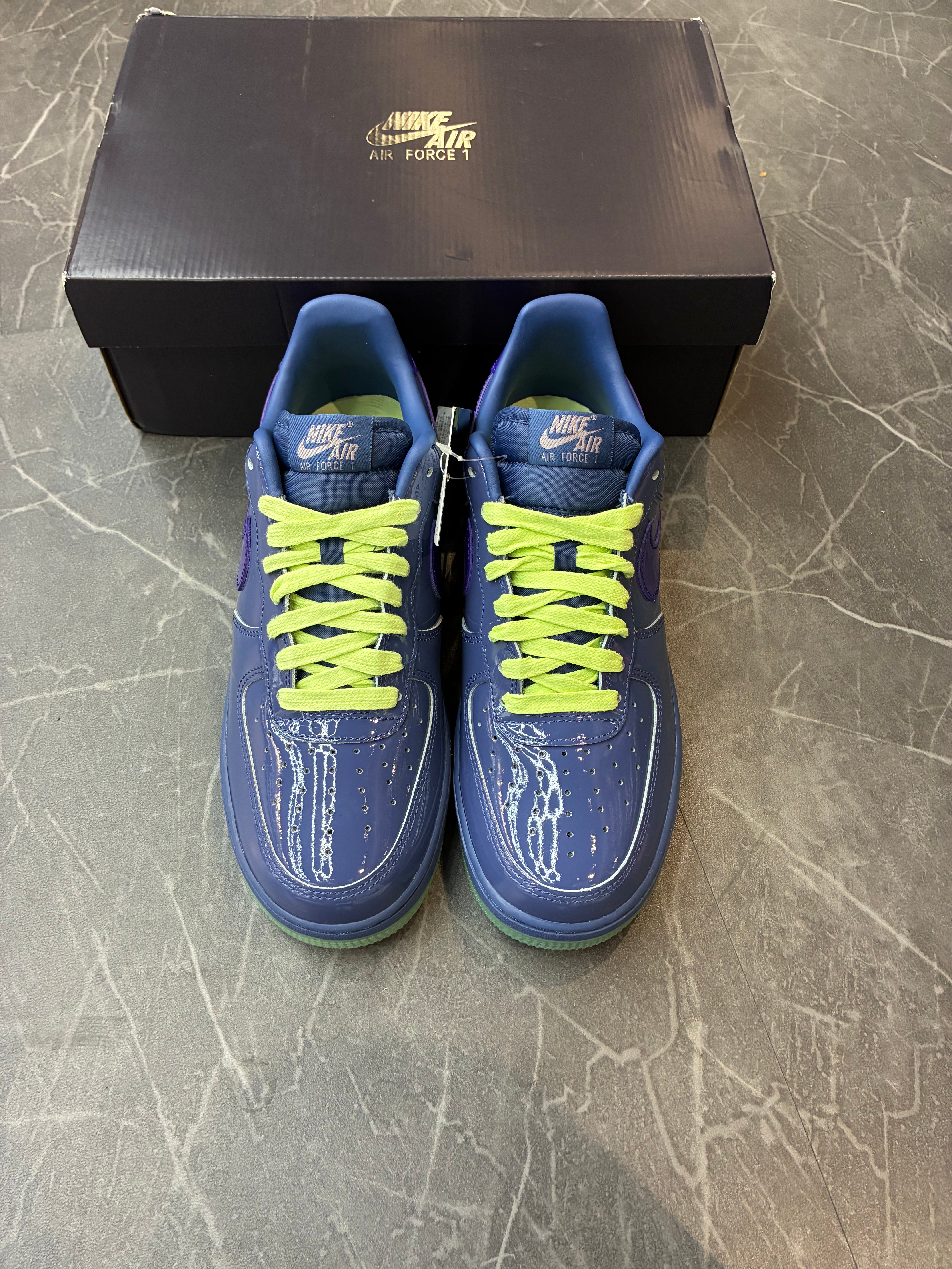 Nike Air Force 1 Low “ Patent Leather Mystic Navy Grape Ice”