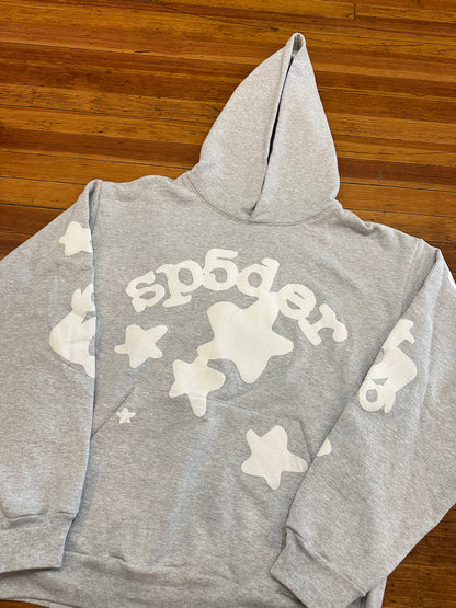 Sp5der Hoodie “Grey Beluga”