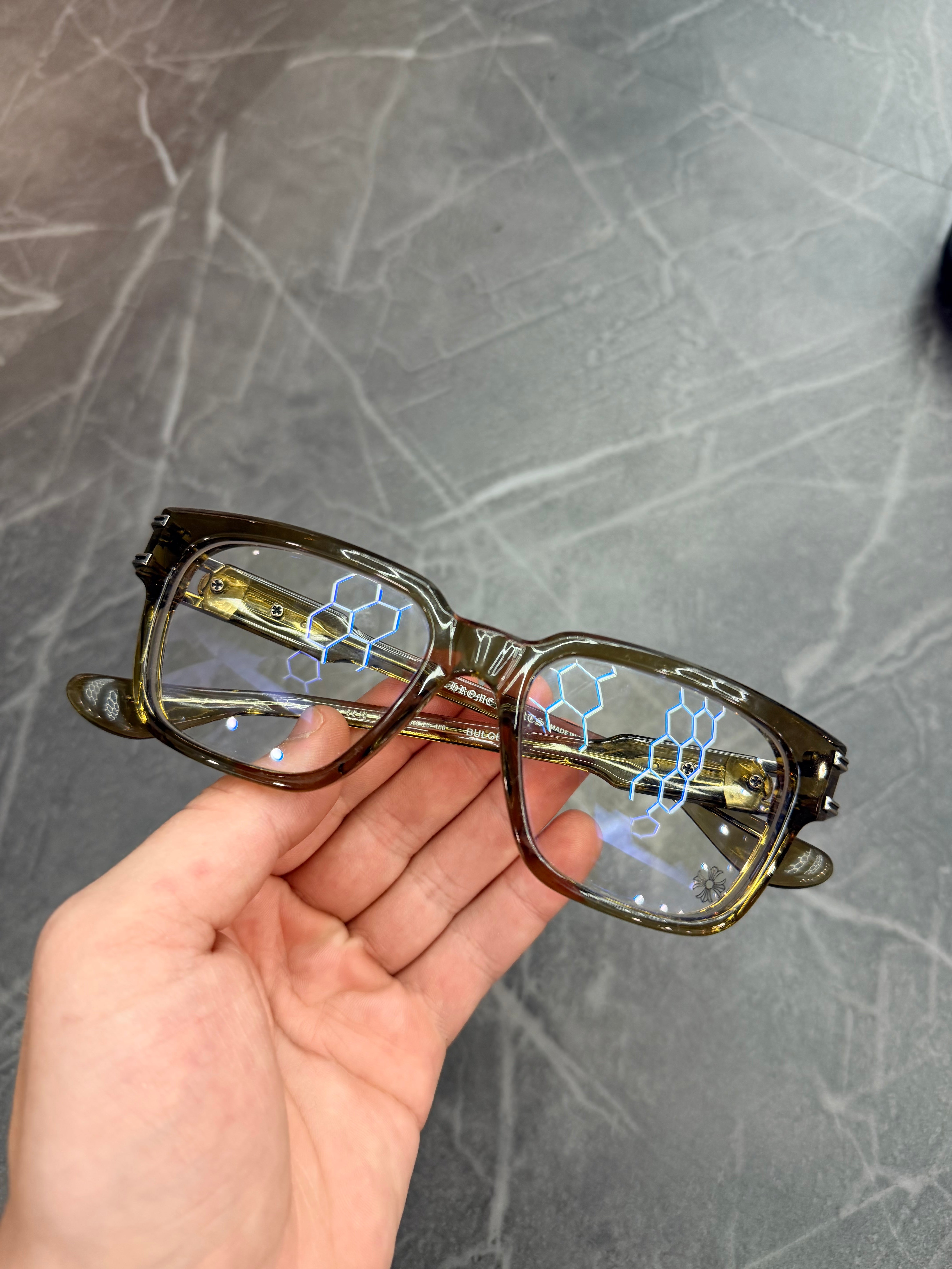 Chrome Hearts Clear Frame Glasses Bulge