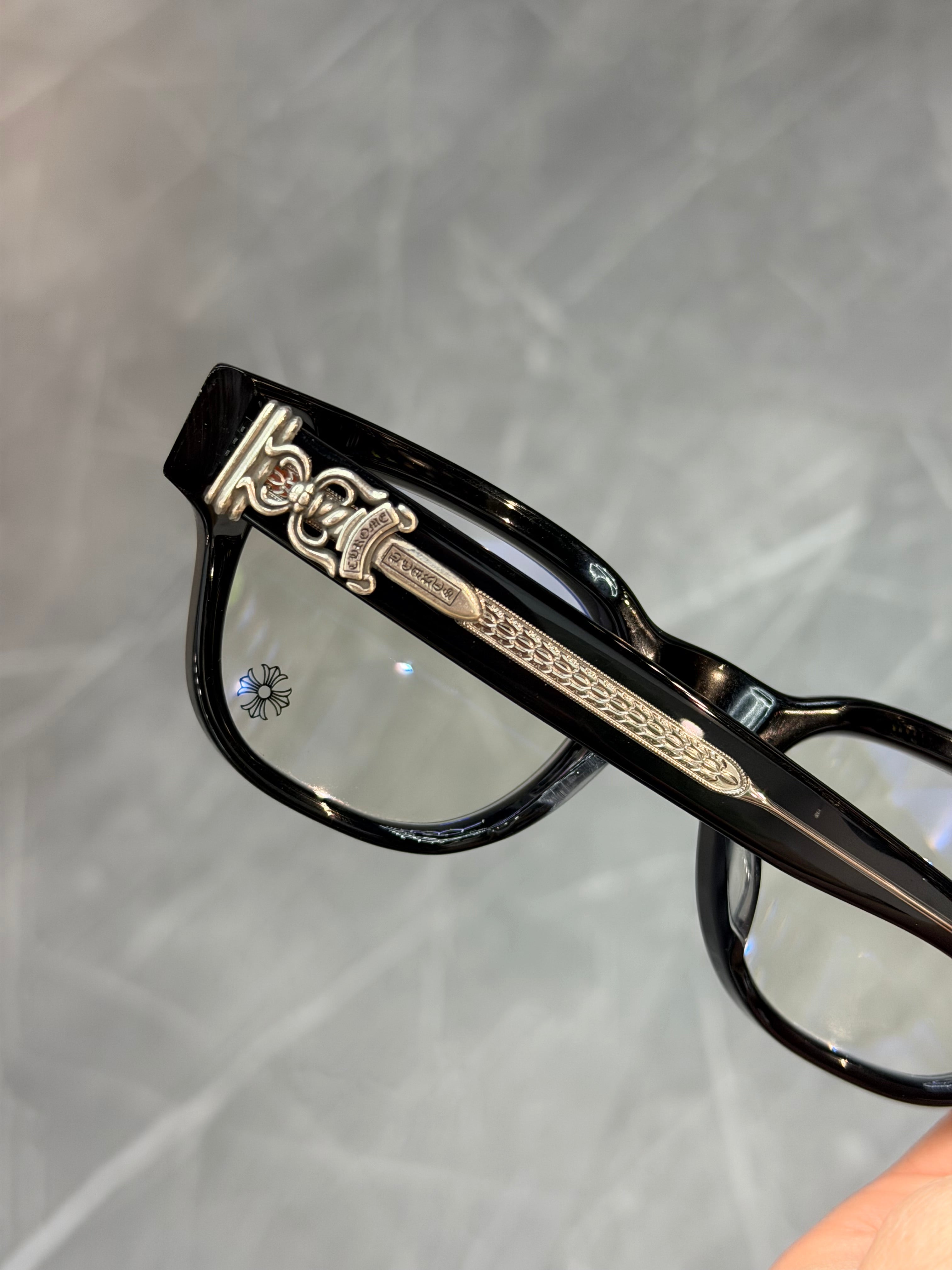 Chrome Hearts Cuntvoluted Black Clear Frame Glasses