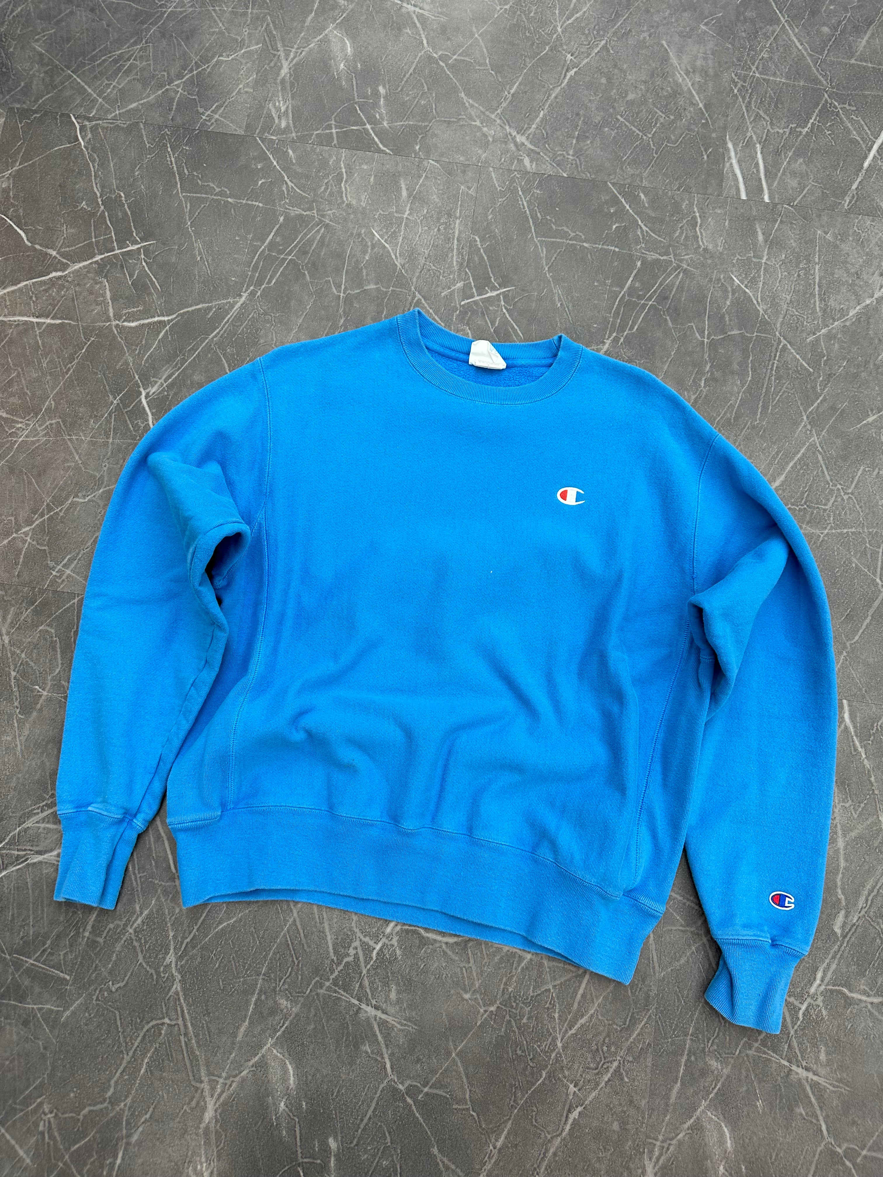 Y2K Champion Reverse Weave Crewneck Baby Blue (L)