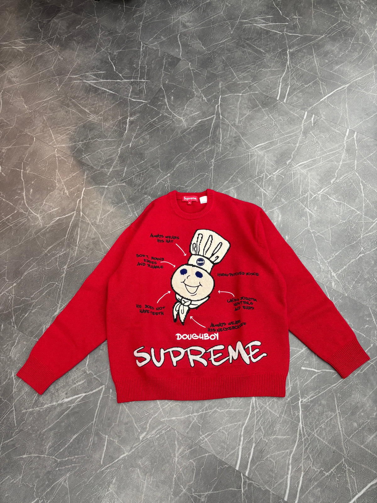 Supreme Doughboy Sweater Red