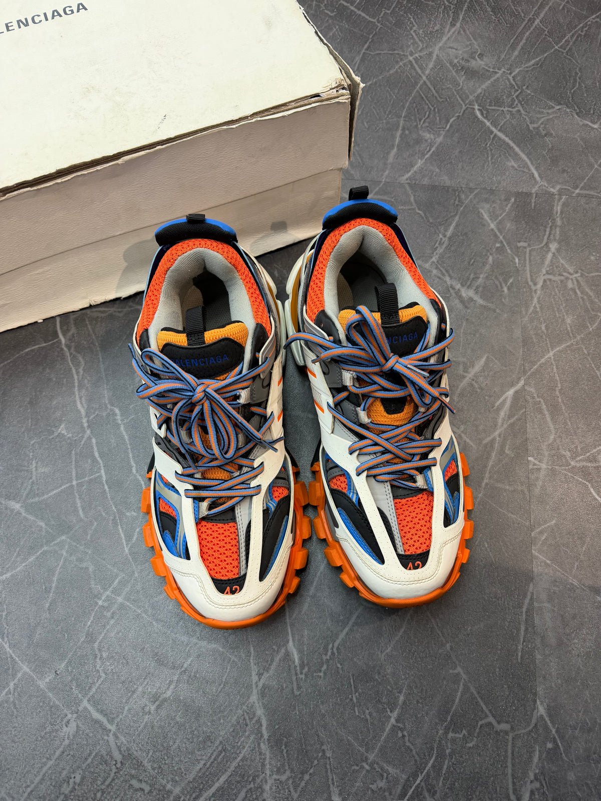 Balenciaga Track Runner White Orange Blue