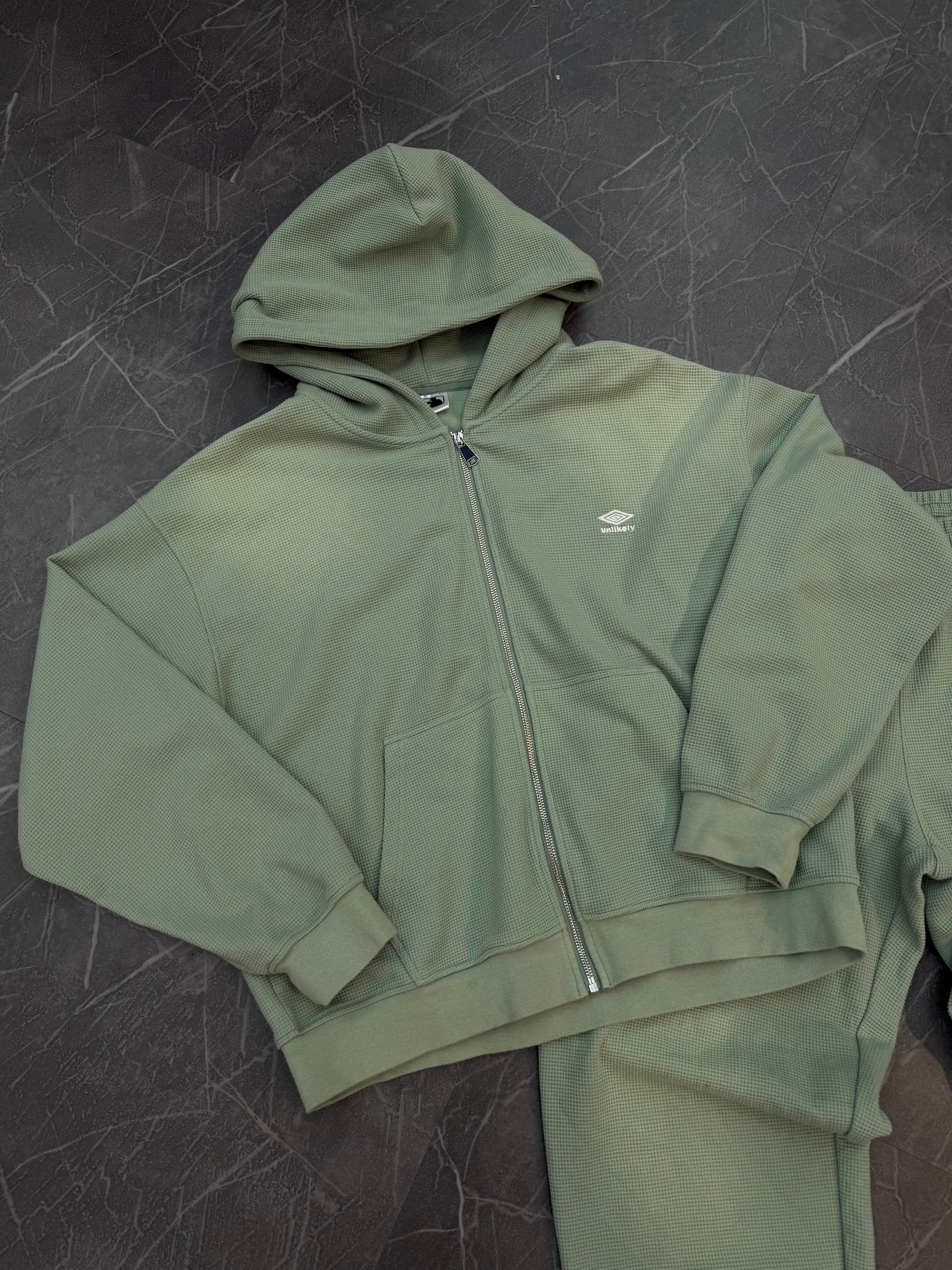 Unlikely Streetwear Mint Green Faded Thermal Set