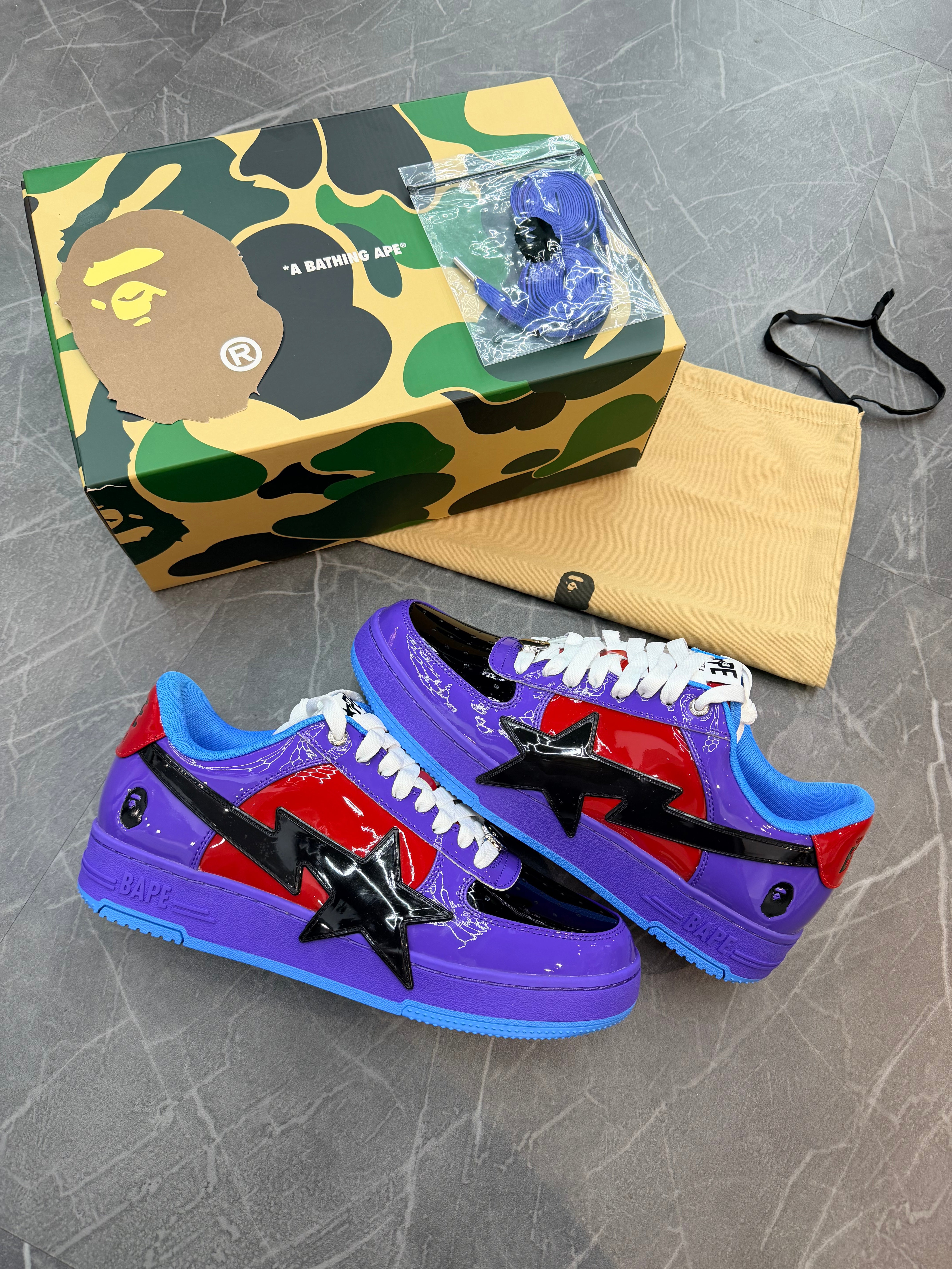 A Bathing Ape Bape Sta #1 M2 Purple Red