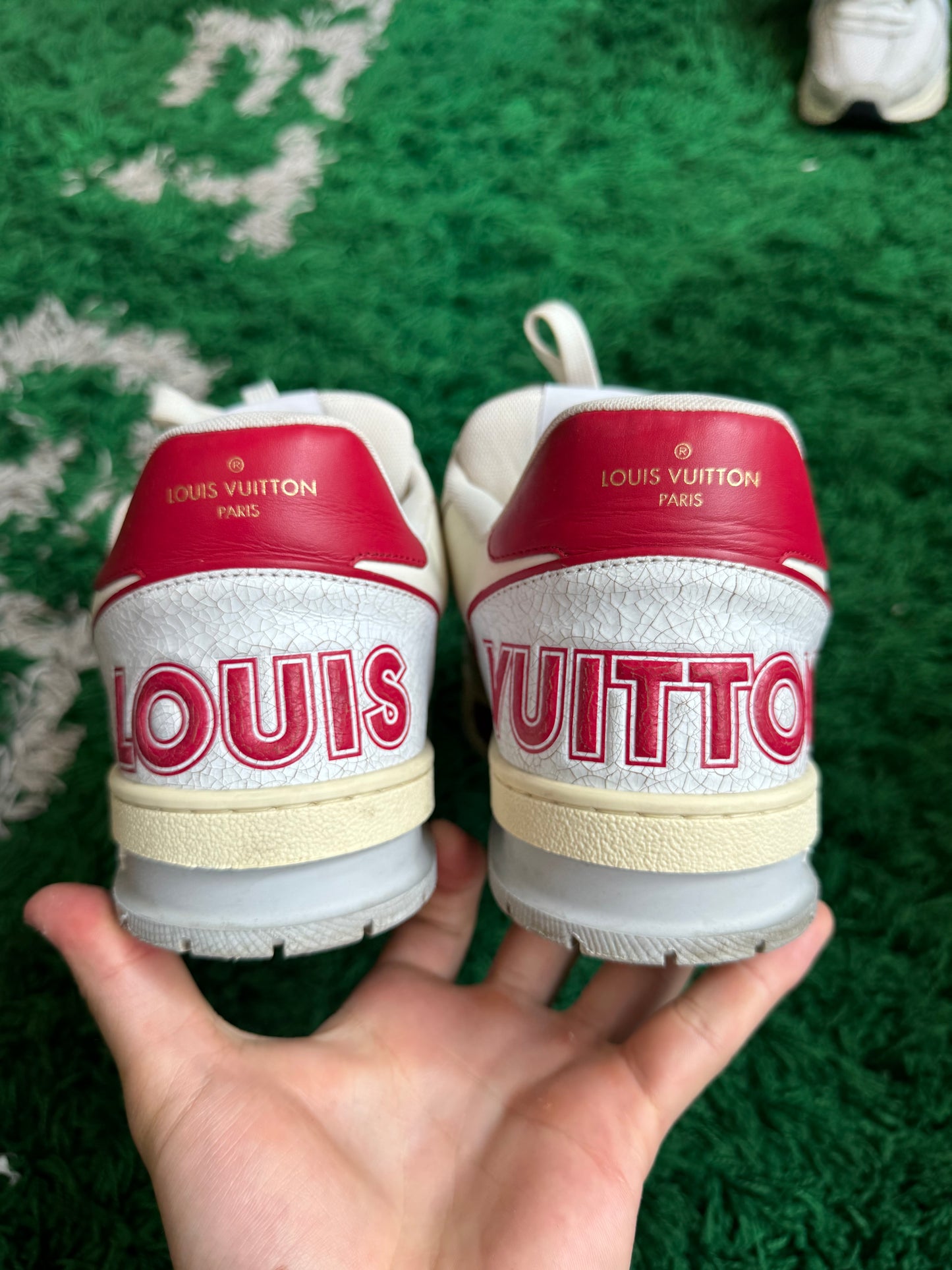 Louis Vuitton Mesh Trainer “White Red”