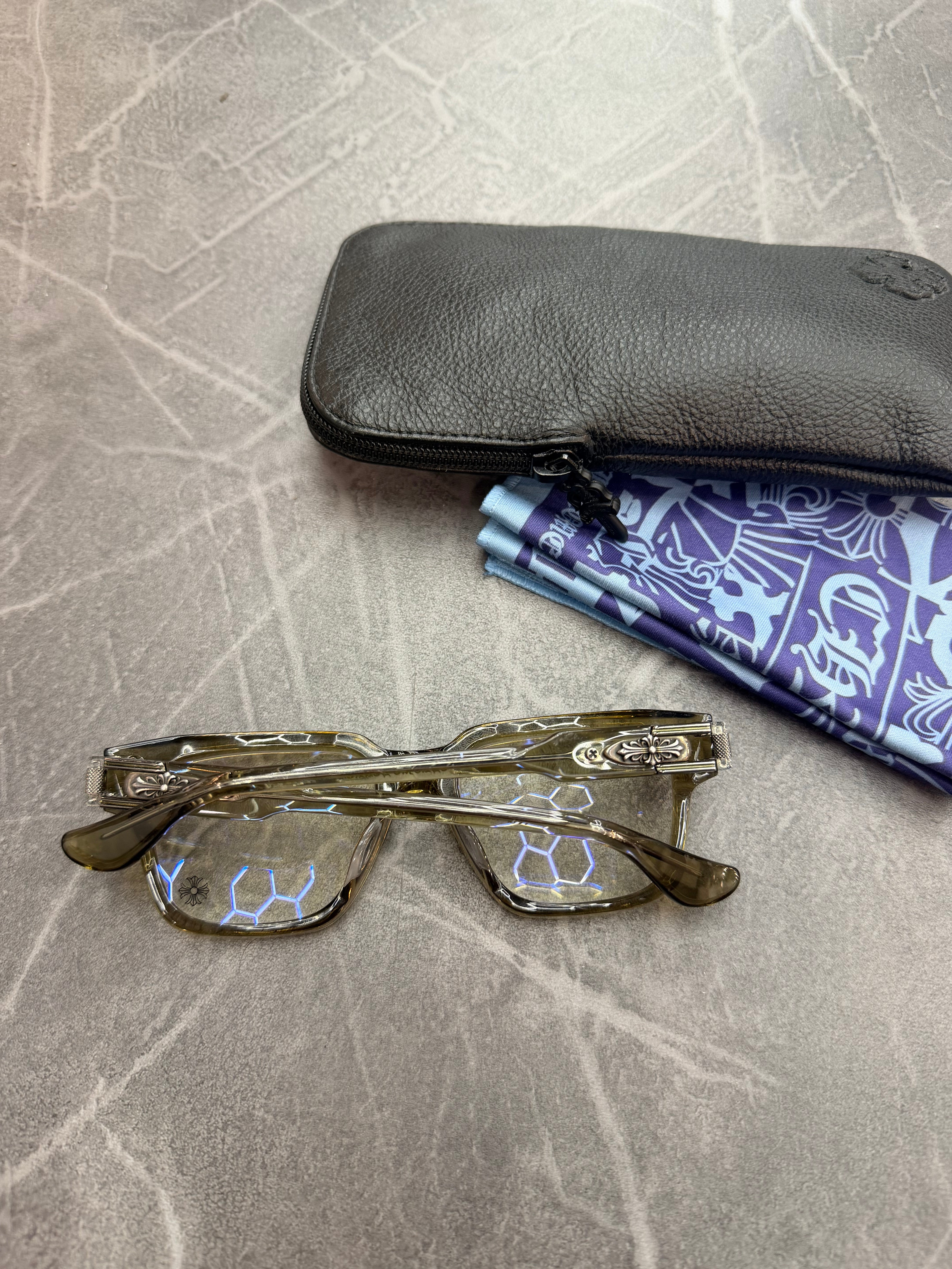 Chrome Hearts Clear Frame Glasses Bulge
