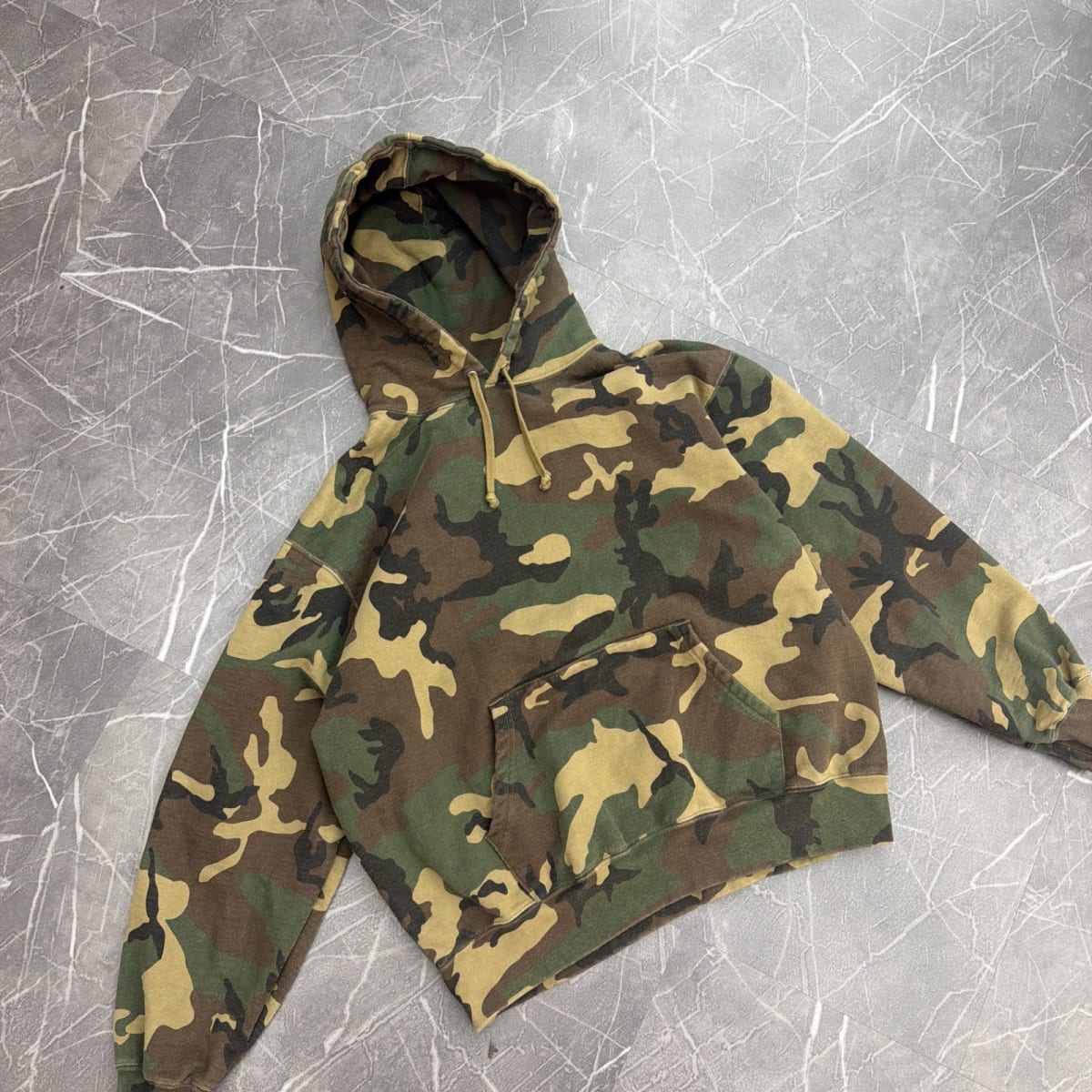 Supreme Satin Applique Hooded Sweatshirt (SS26) Woodland Camo (Size M)