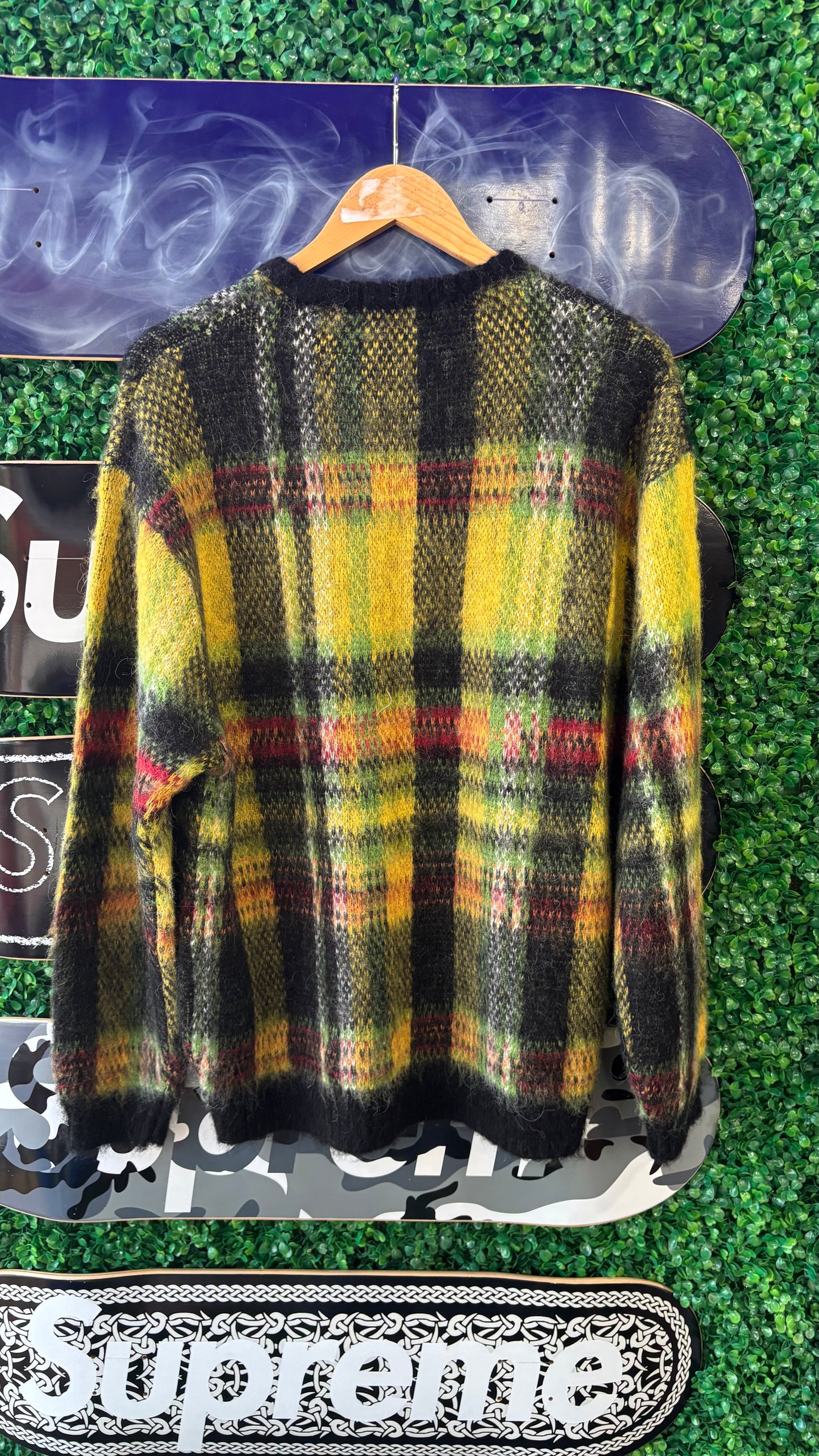 Supreme Brushed Plaid Sweater