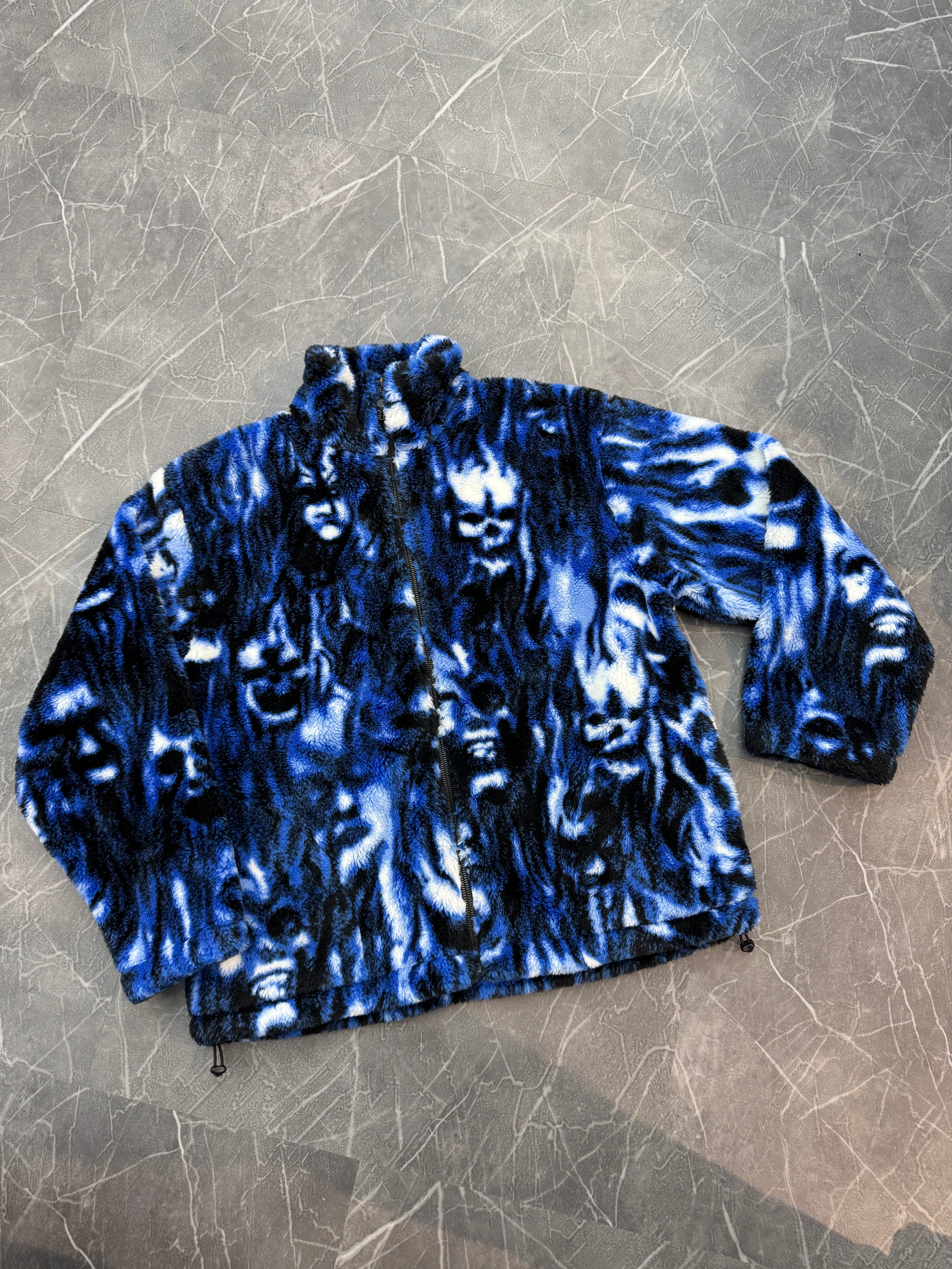 Warren Lotas Wall of Flesh Zip Up Jacket Blue