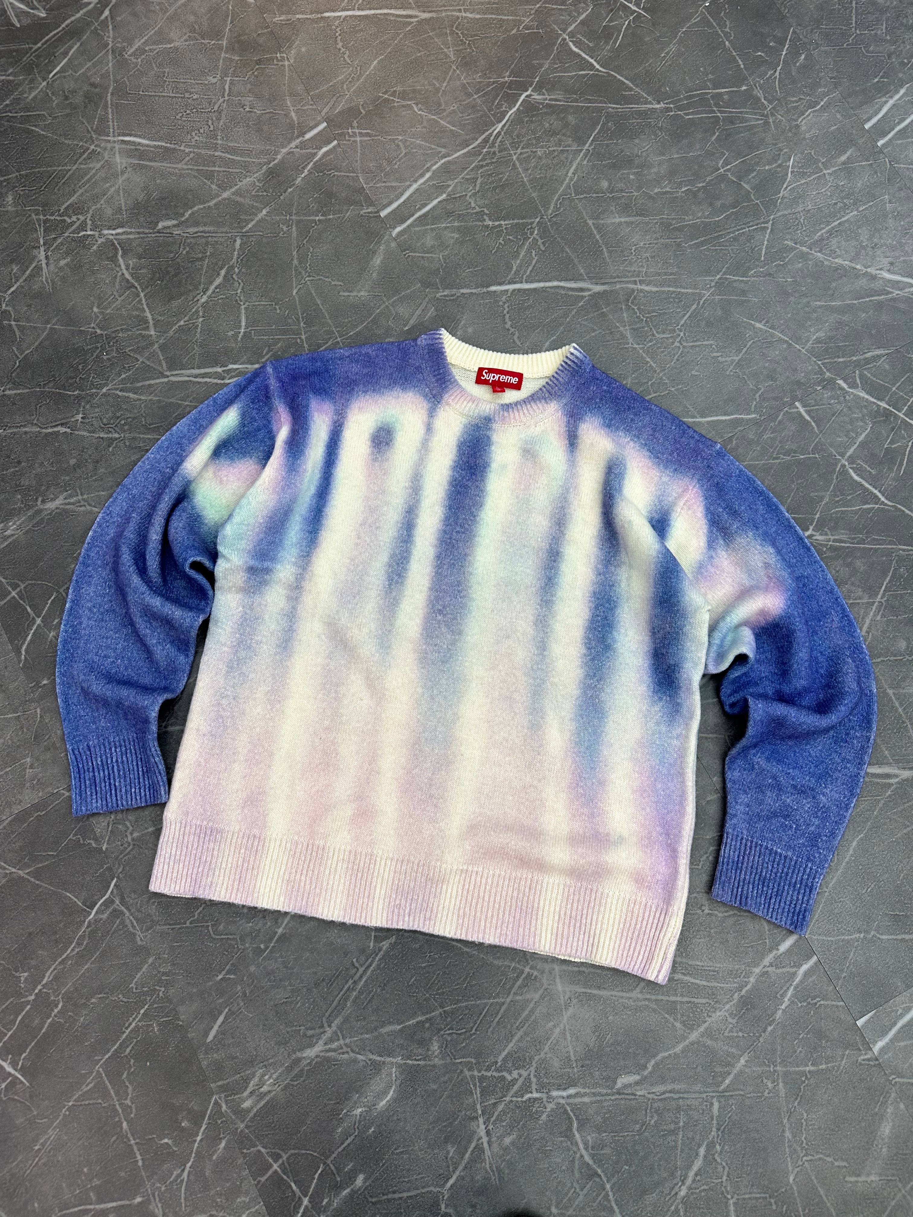 Supreme Blurred Logo Sweater “Blue”