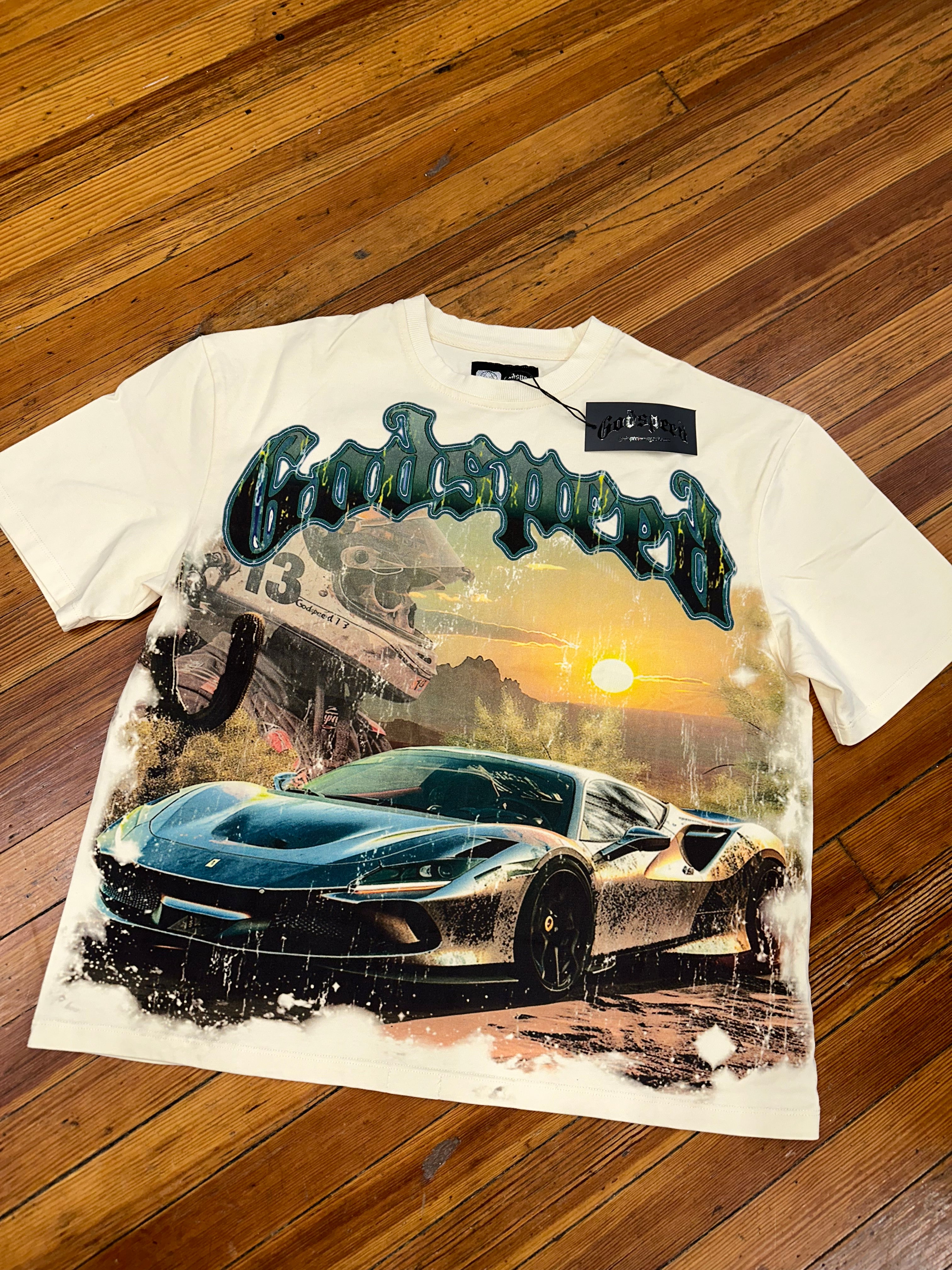 Godspeed Tee “Ferrari Sunset Cream”