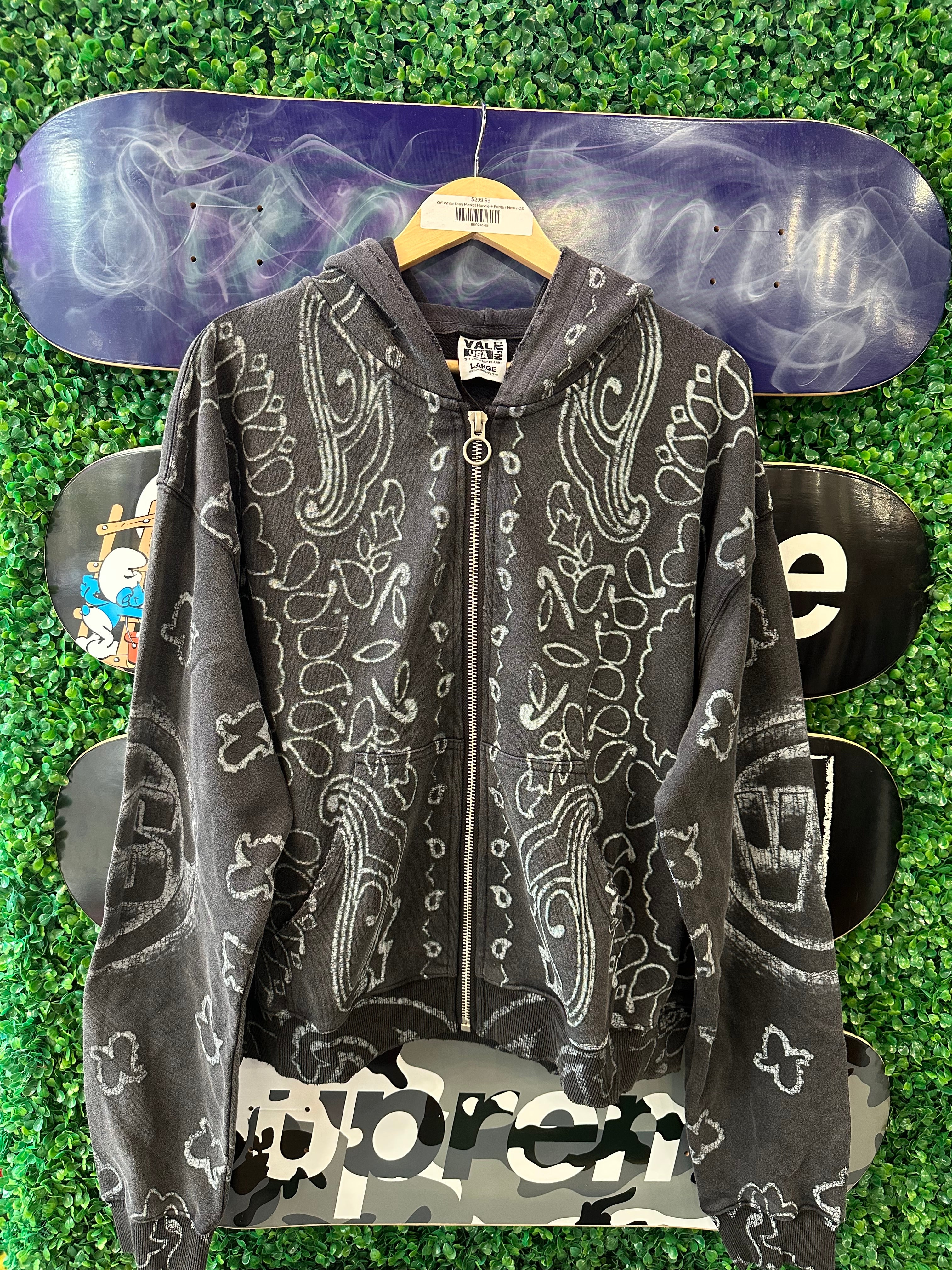 Vale Black Flag Zip Up Hoodie