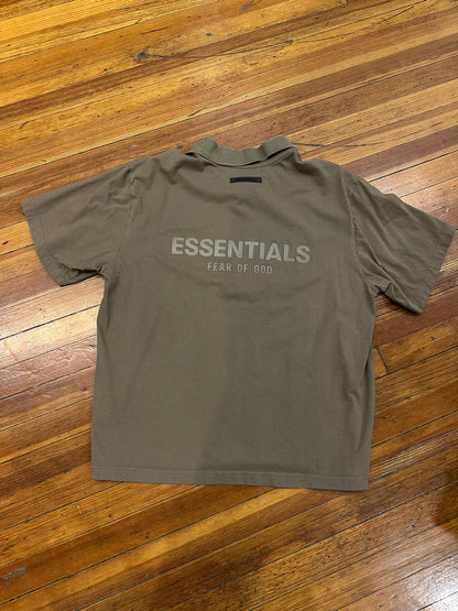 Essentials Polo Tee “Taupe”