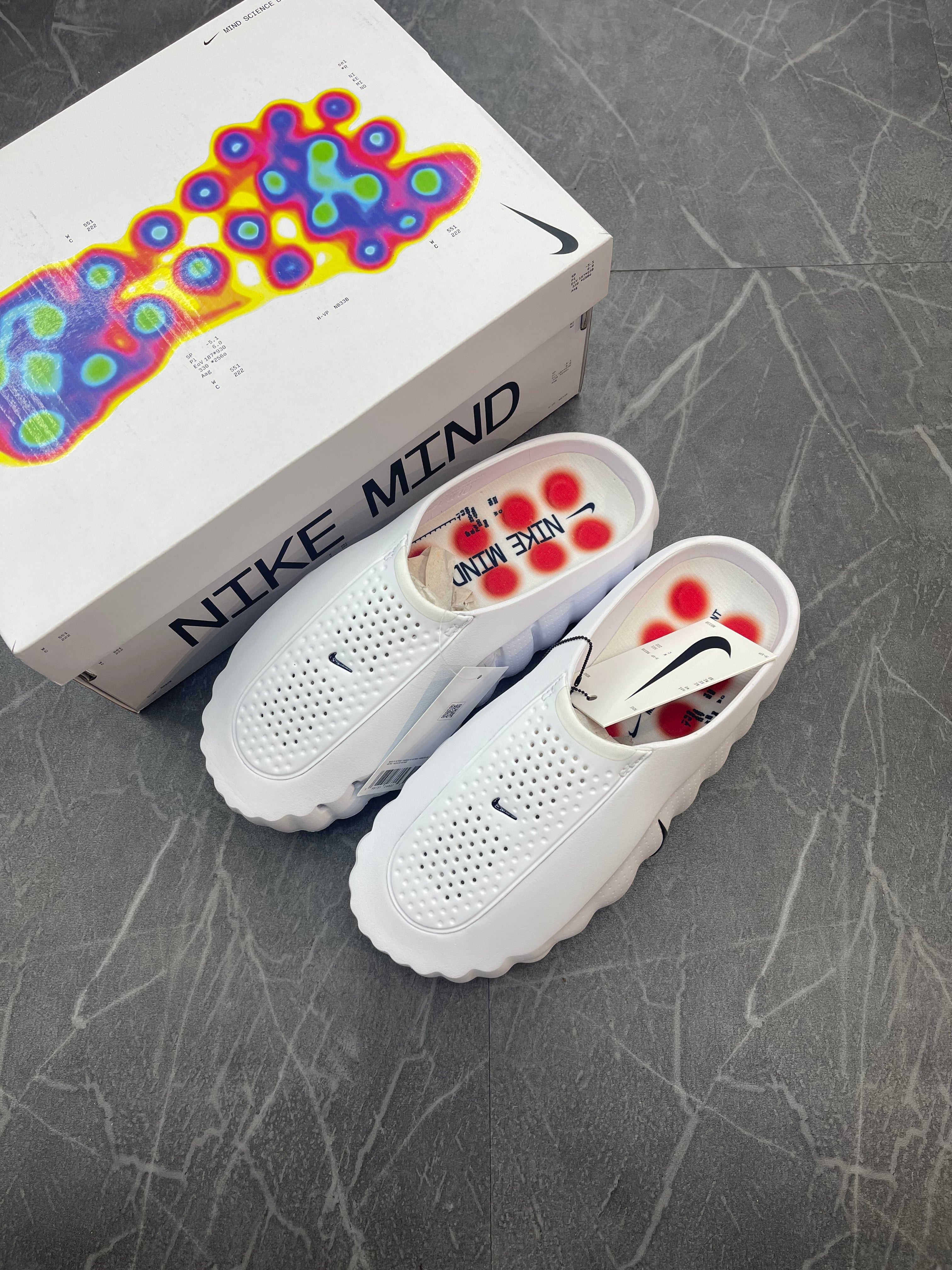 Nike Mind 001 Slide “White Speed Red”