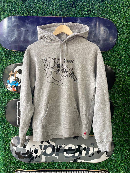 Supreme Lee Quinones Squirrel Hoodie “Grey”