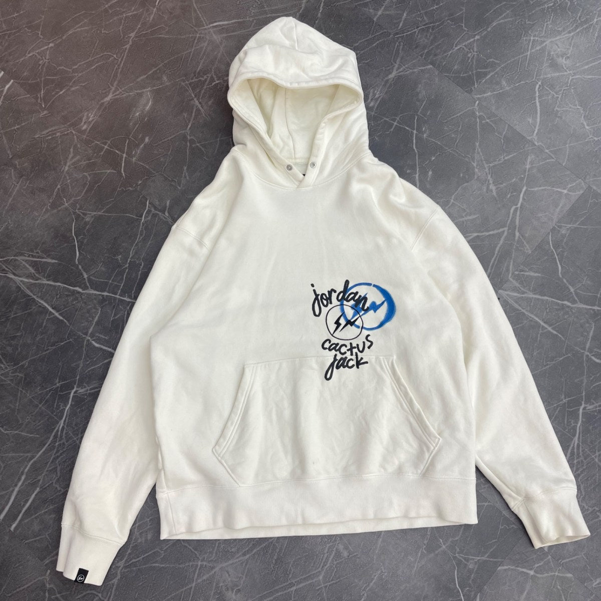 Travis Scott x Jordan x Fragment Hoodie Cream - Image 1
