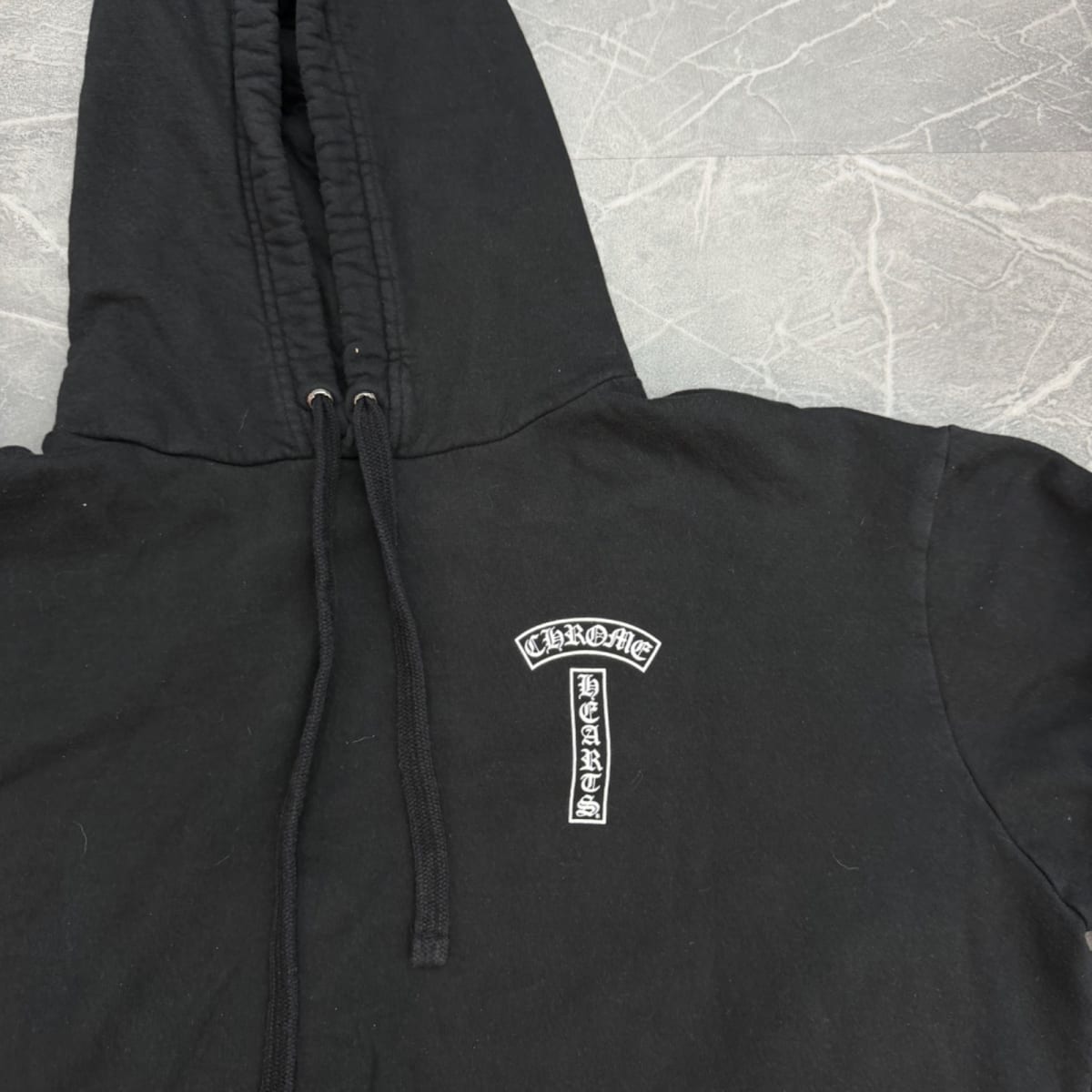 Chrome Hearts Shoulder Logo Hoodie Black - Image 2