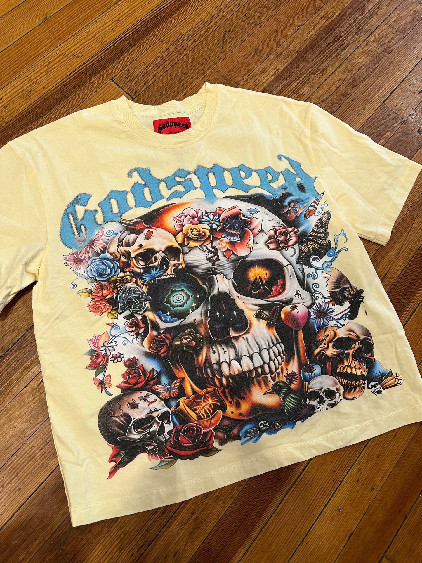 GodSpeed Tee “Multi Skull Cream”