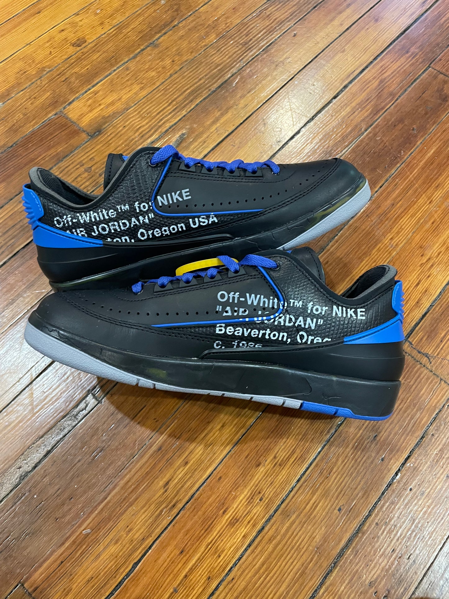 Off White Jordan 2 Low “Black Blue”