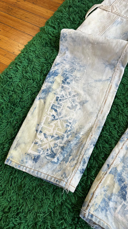 Off-White Bleached Reconstructed Carpenter Jeans (30)