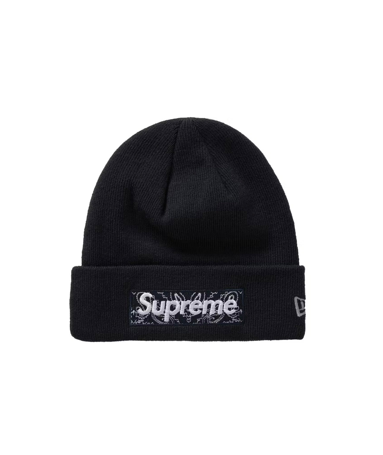 Supreme Beanie Paisley Box Logo “Black”