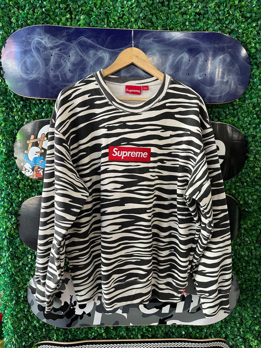 Supreme Box Logo Crewneck “Zebra”