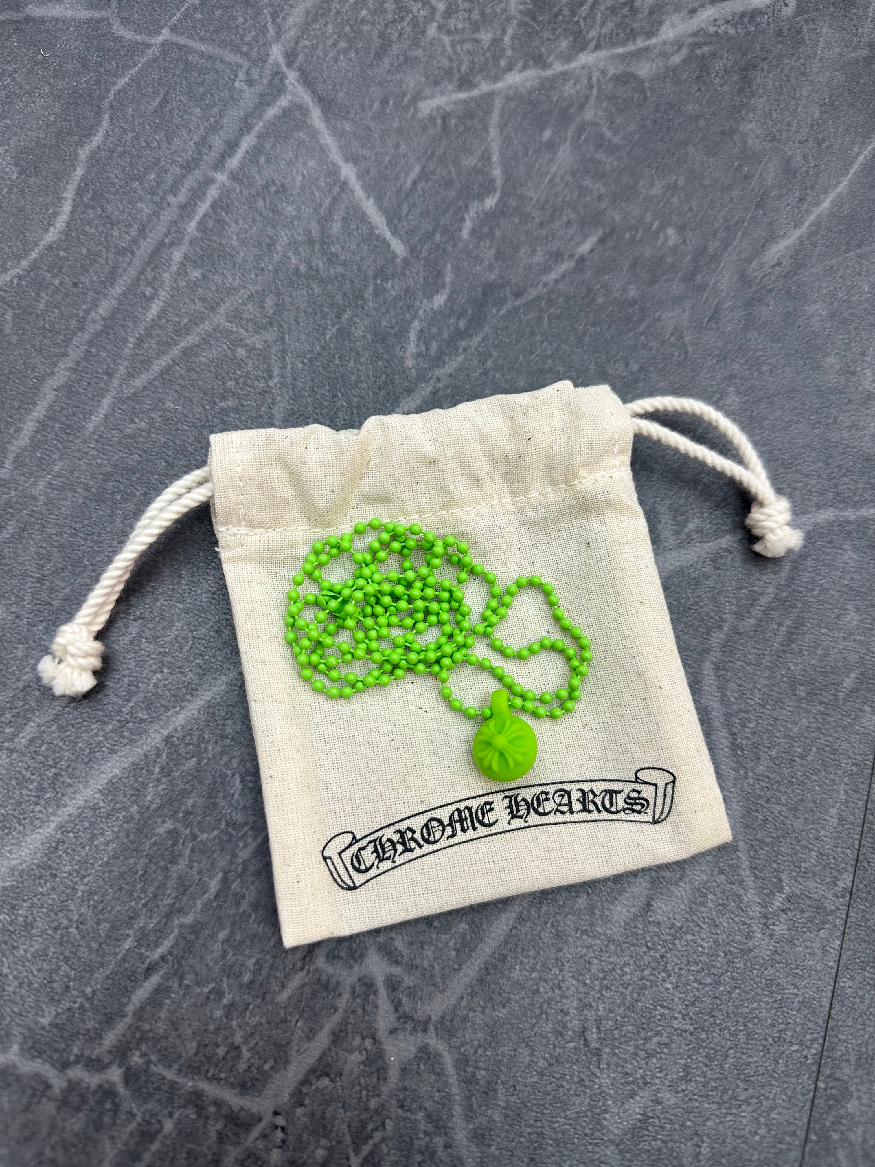 Chrome Hearts Silicon Crossball Charm Green