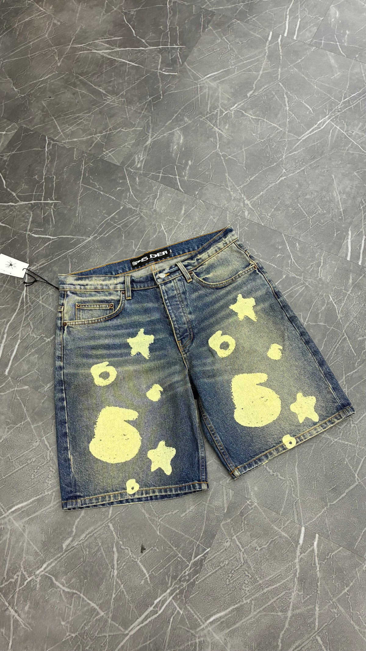Sp5der Beluga Denim Short