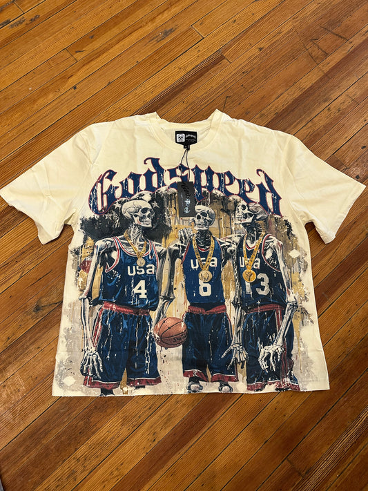 GodSpeed Tee Cream “USA Basketball”