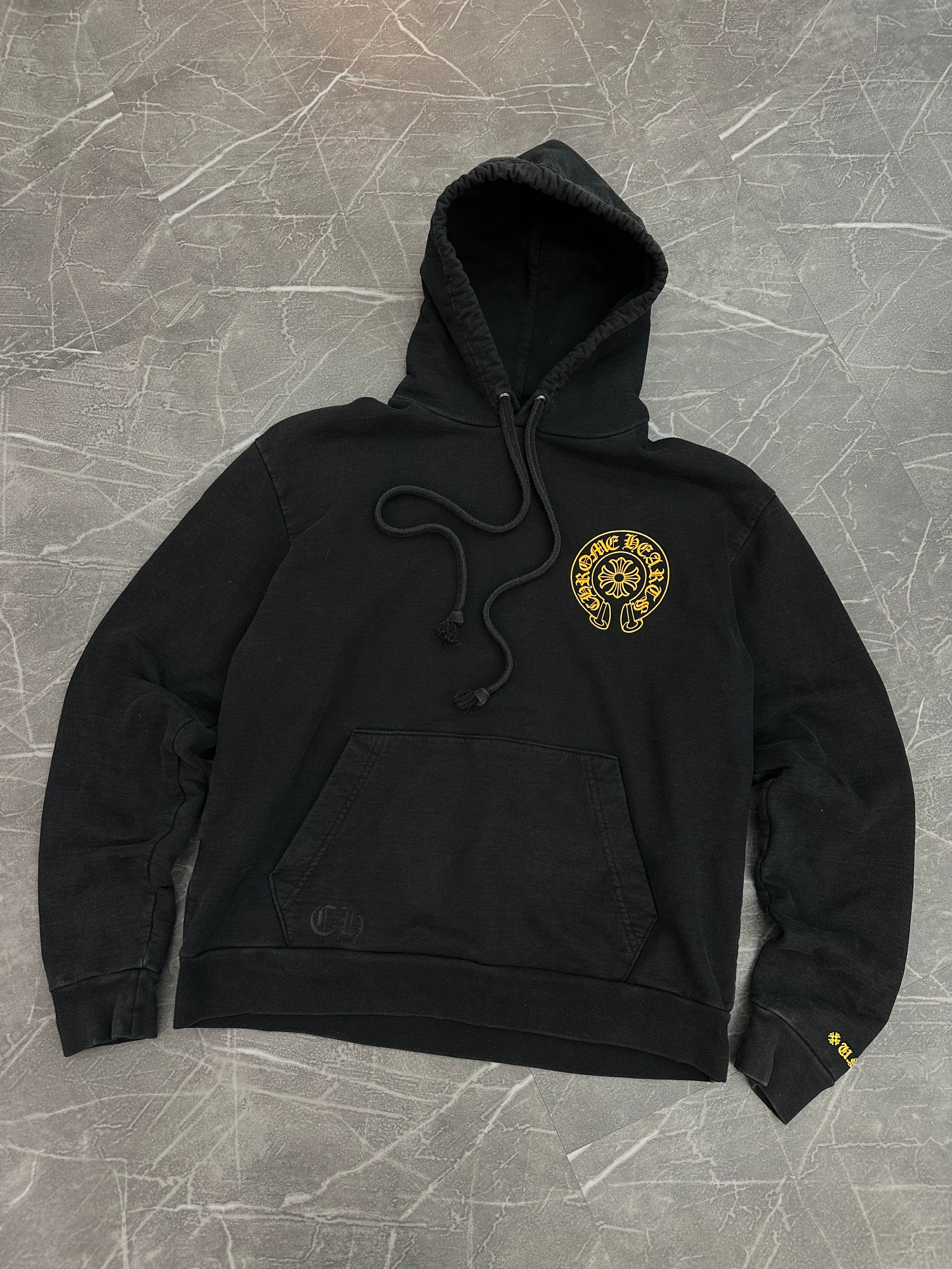 Chrome Hearts Online Exclusive Hoodie Black Yellow