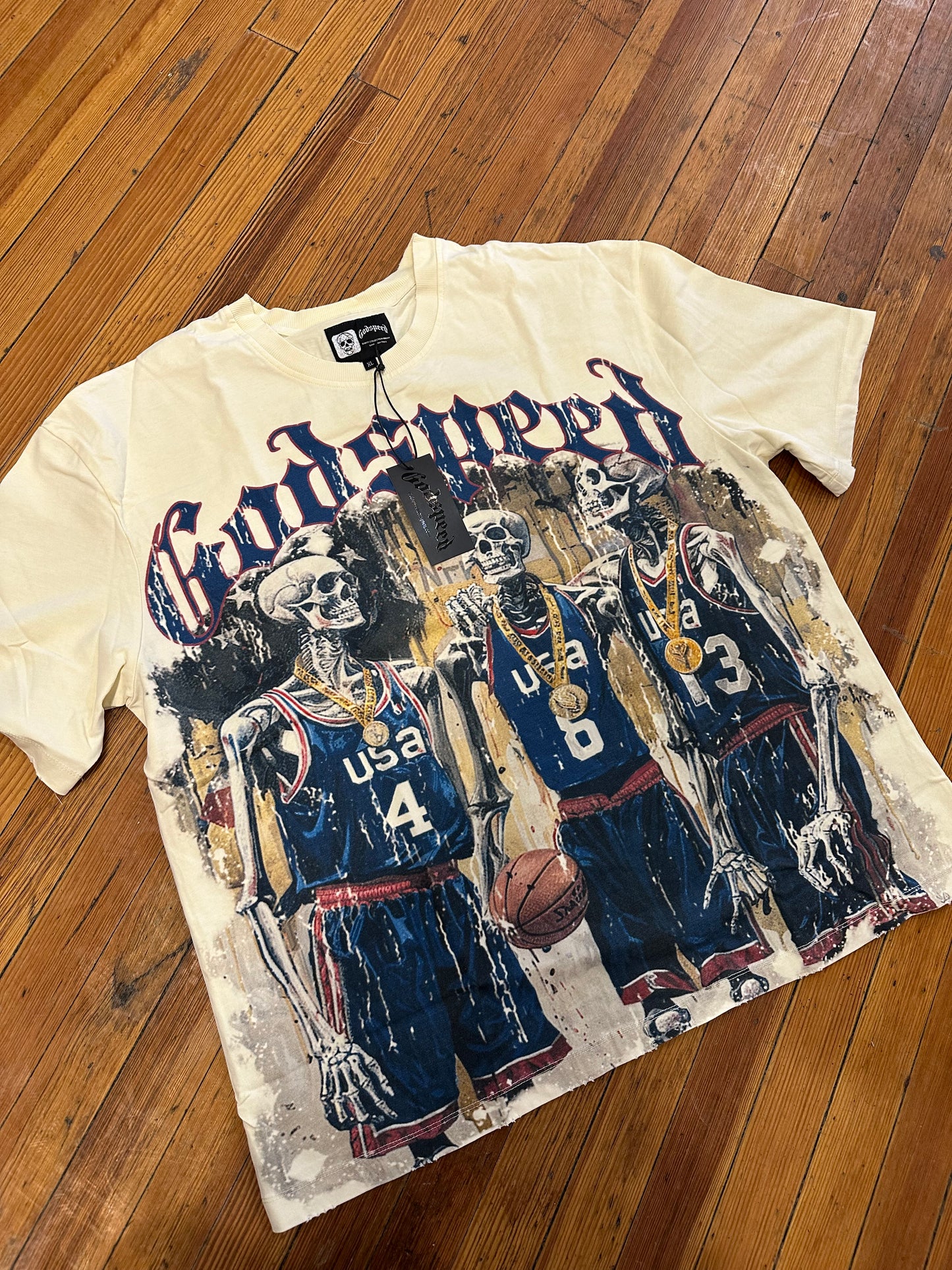 GodSpeed Tee Cream “USA Basketball”