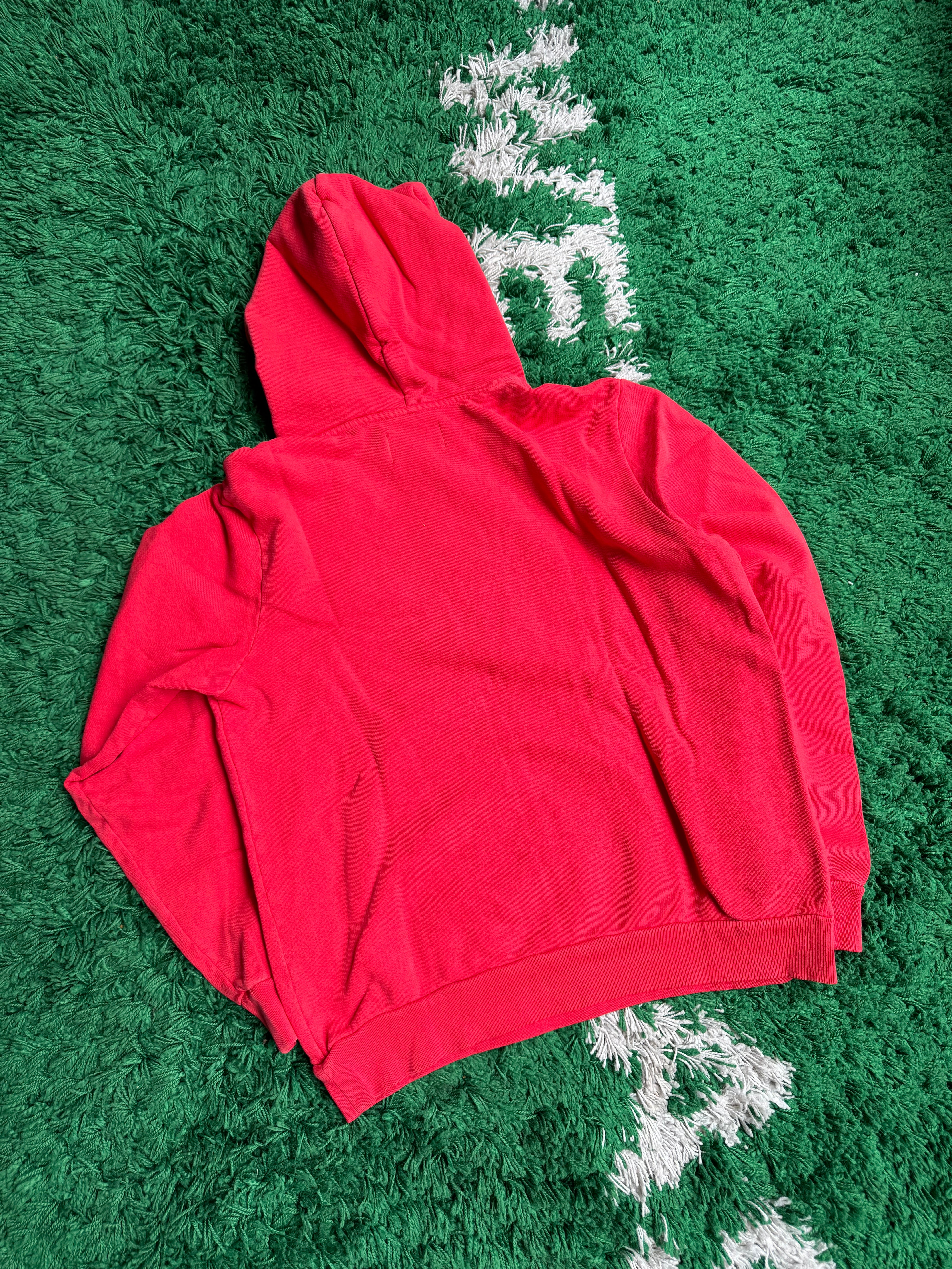 Denim Tears Embroidered Floral Logo Hoodie Red