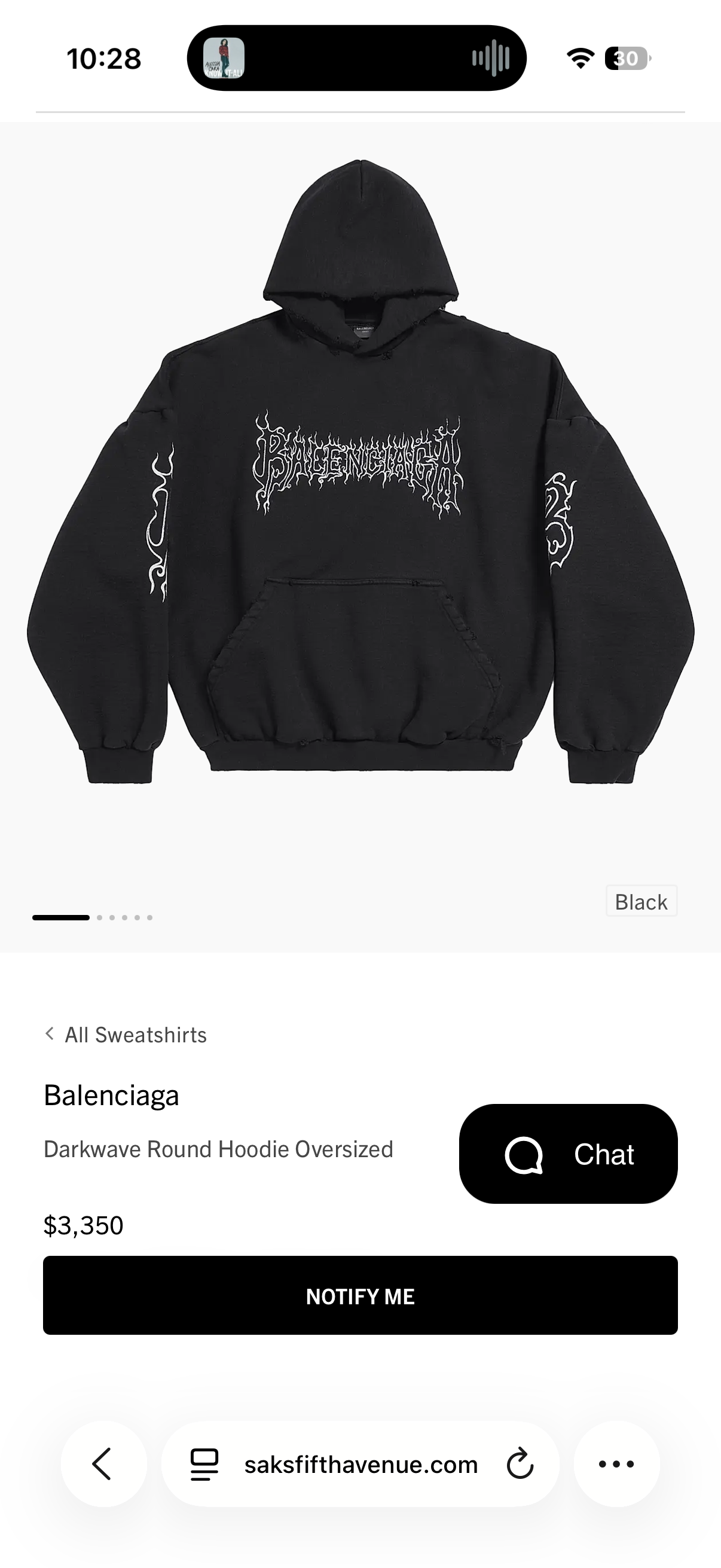 Balenciaga Hoodie Oversized “Darkwave”