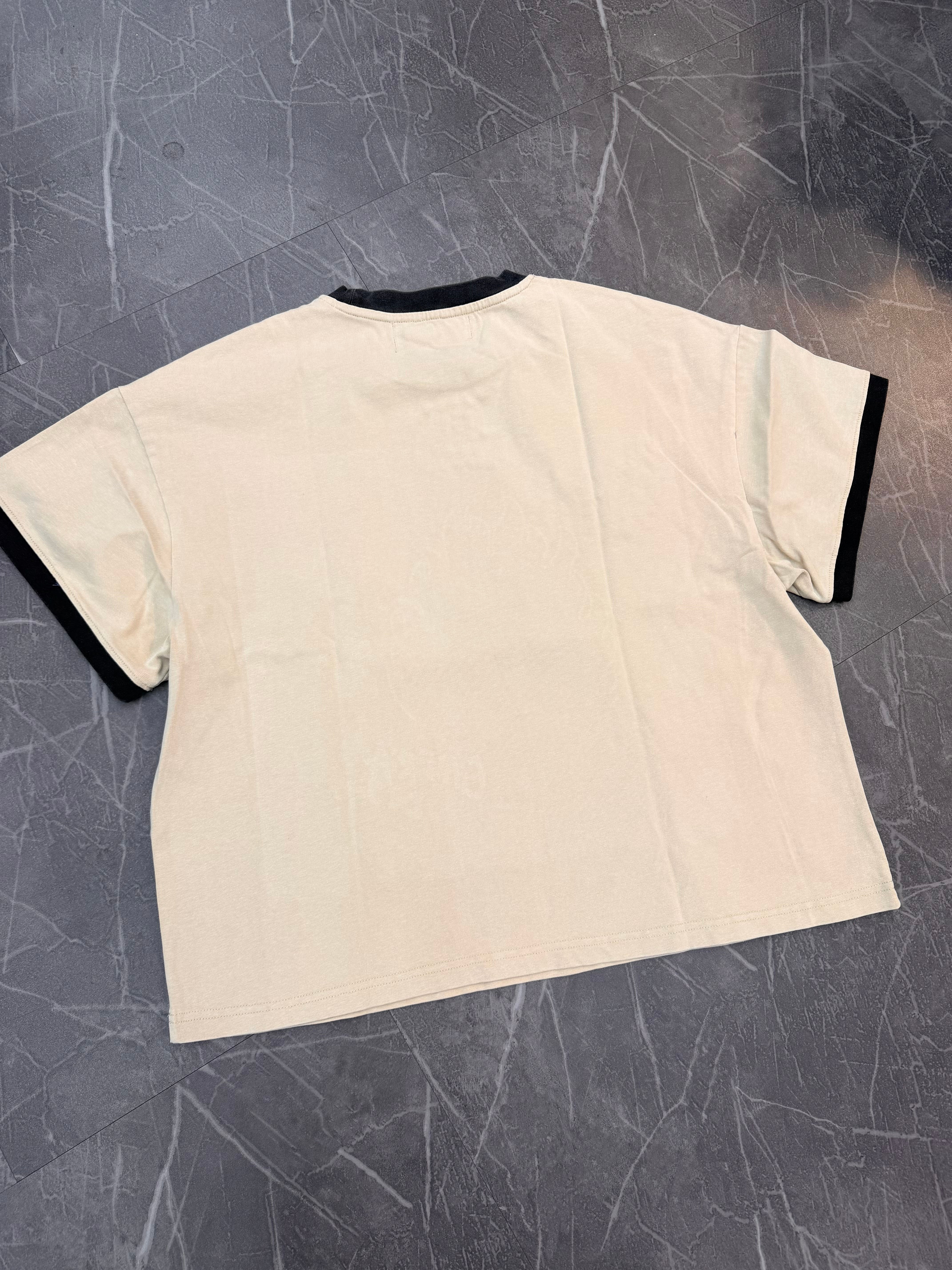 Galeria De Jefe Cream Ringer Tee