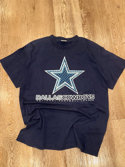 Y2K Dallas Cowboys Delta Pro Weight Rigid Graphic Tee (L)