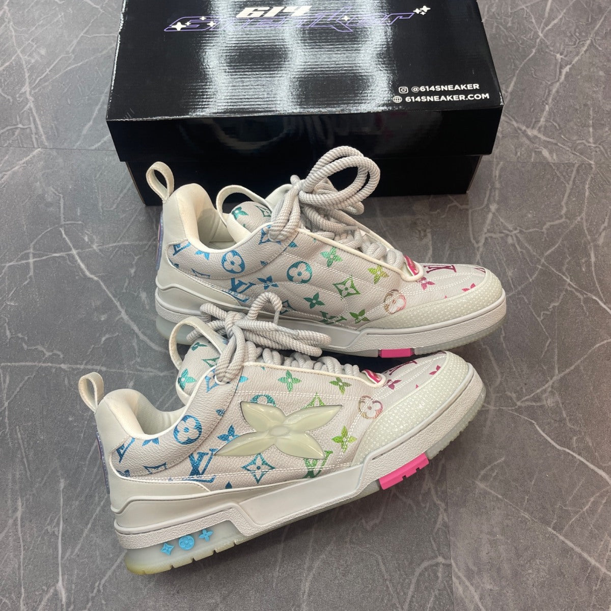 Louis Vuitton LV Skate Sneaker Gray Gradient Monogram - Image 6