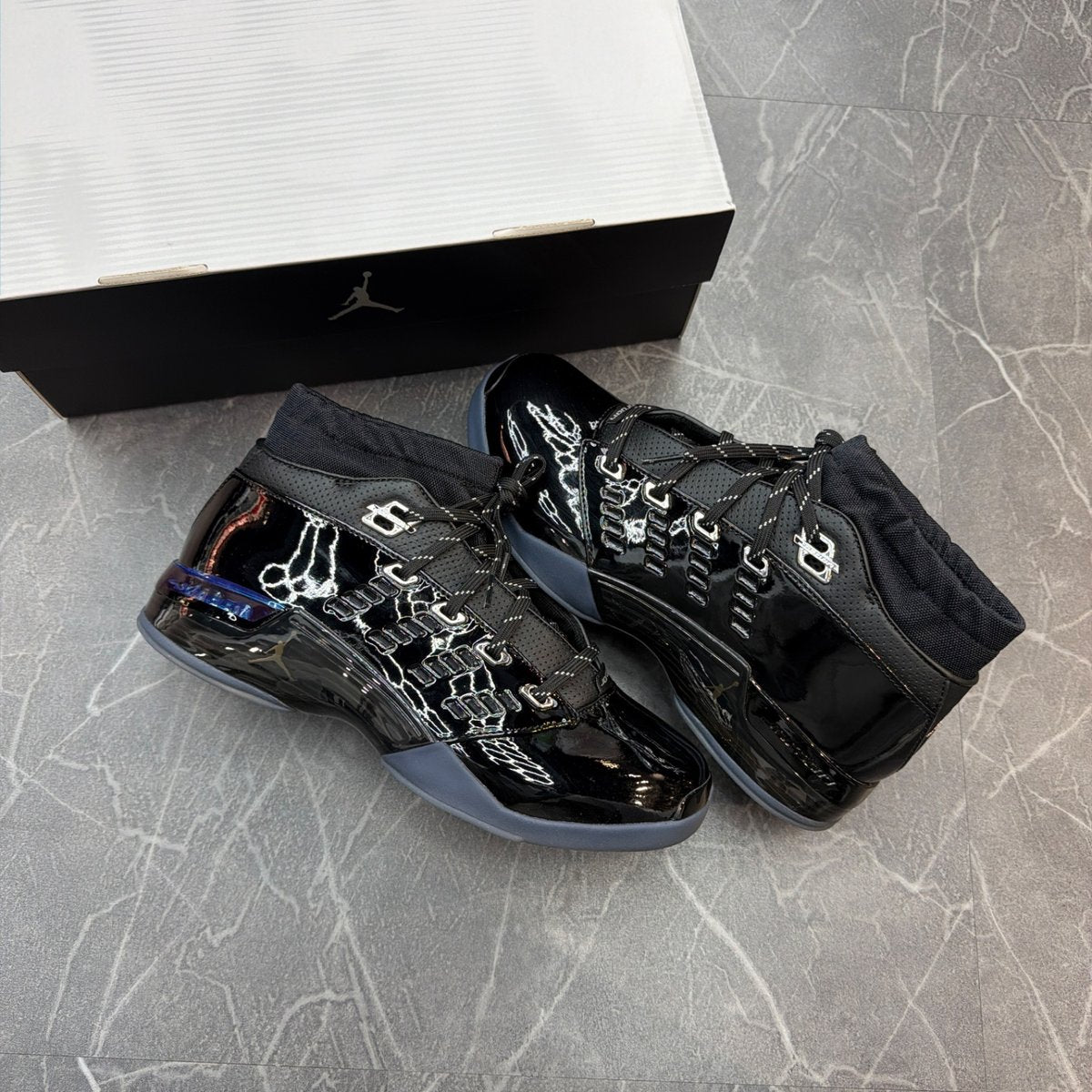 Jordan 17 Low Black Patent - Image 1