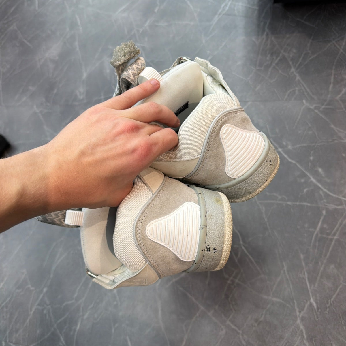Lanvin Curb Sneakers 'Grey White' - Image 3