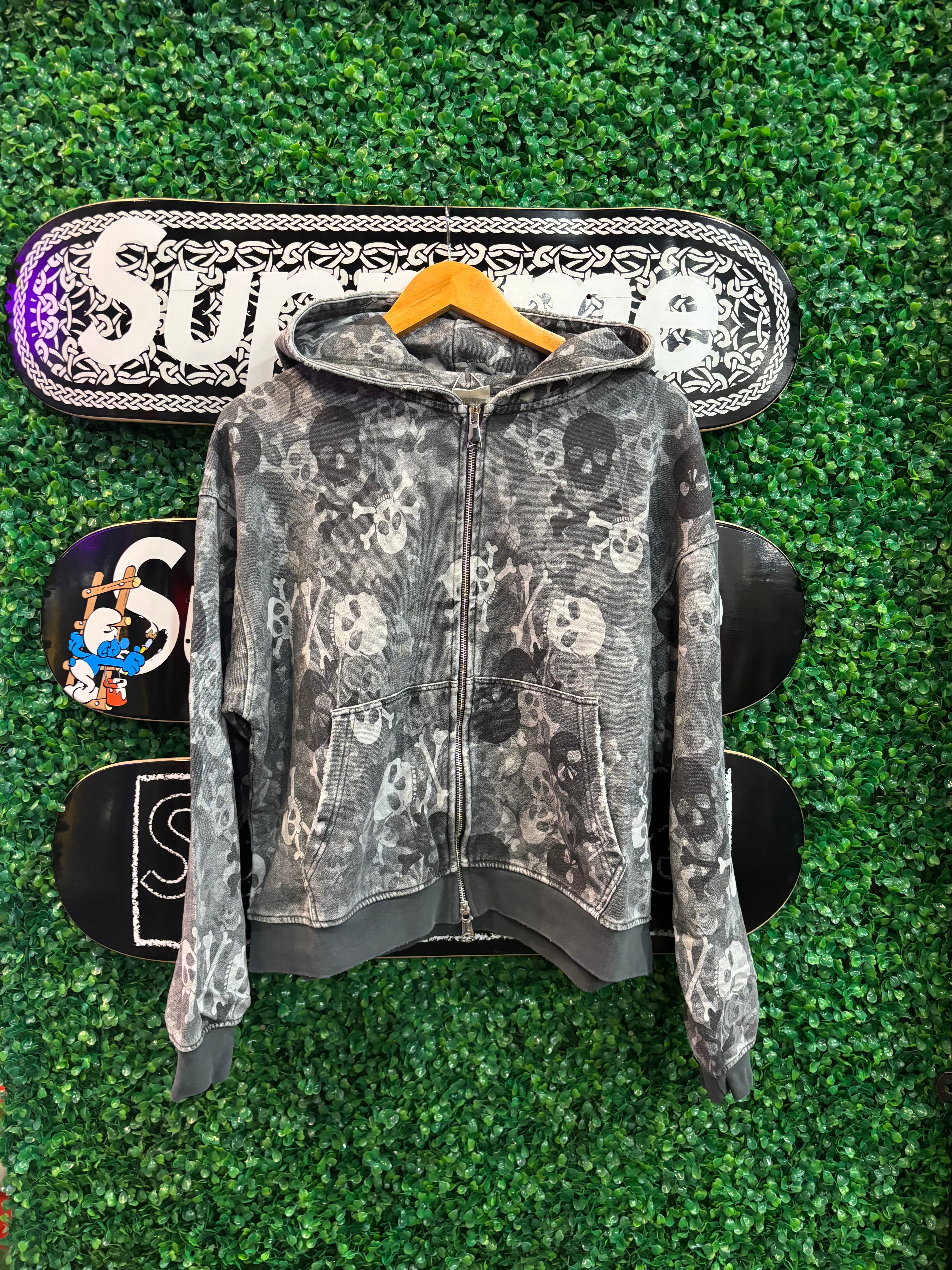 Unlikely Black & Grey Skull Jacket