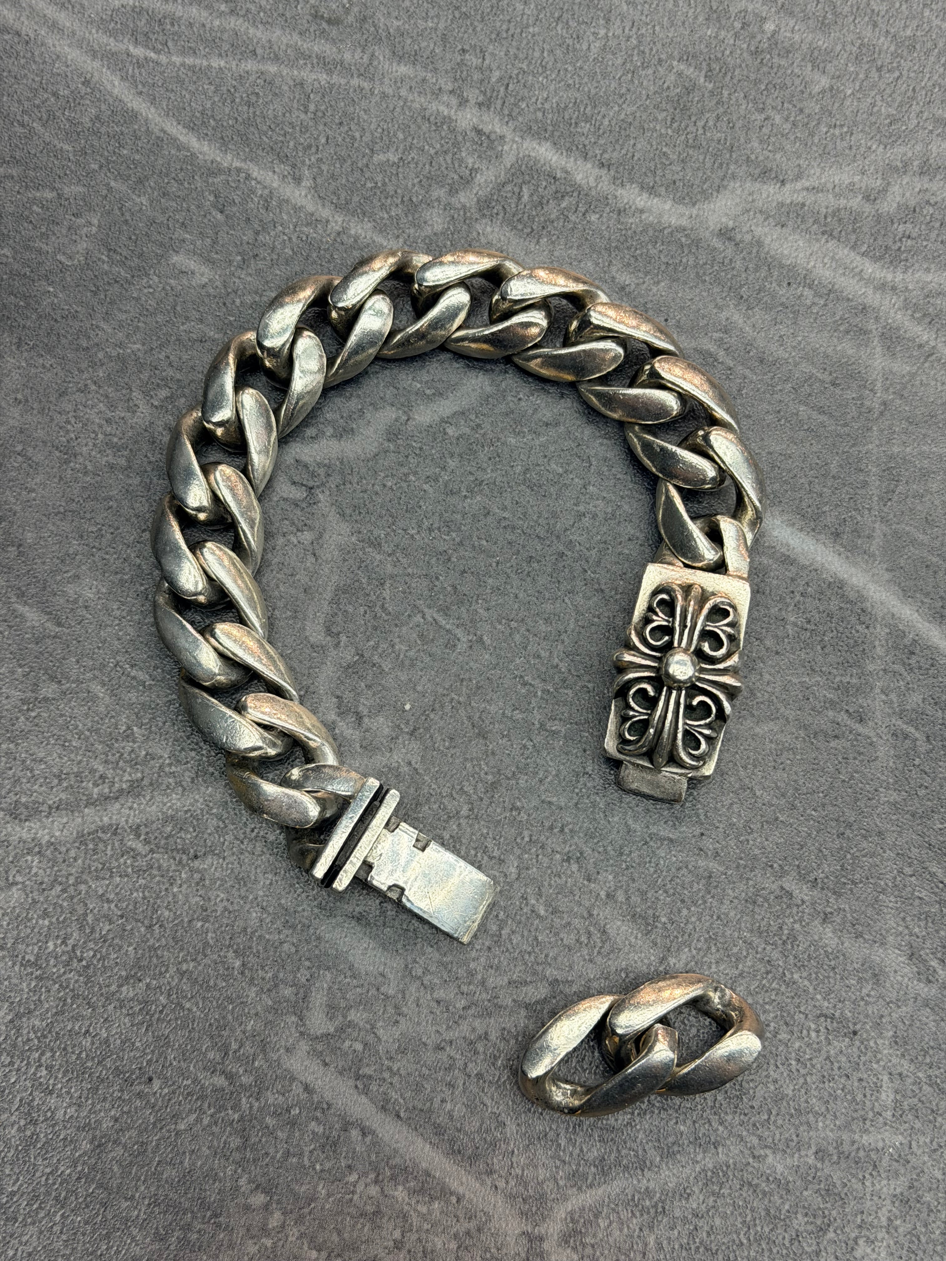 Chrome Hearts Floral ID Cuban Bracelet