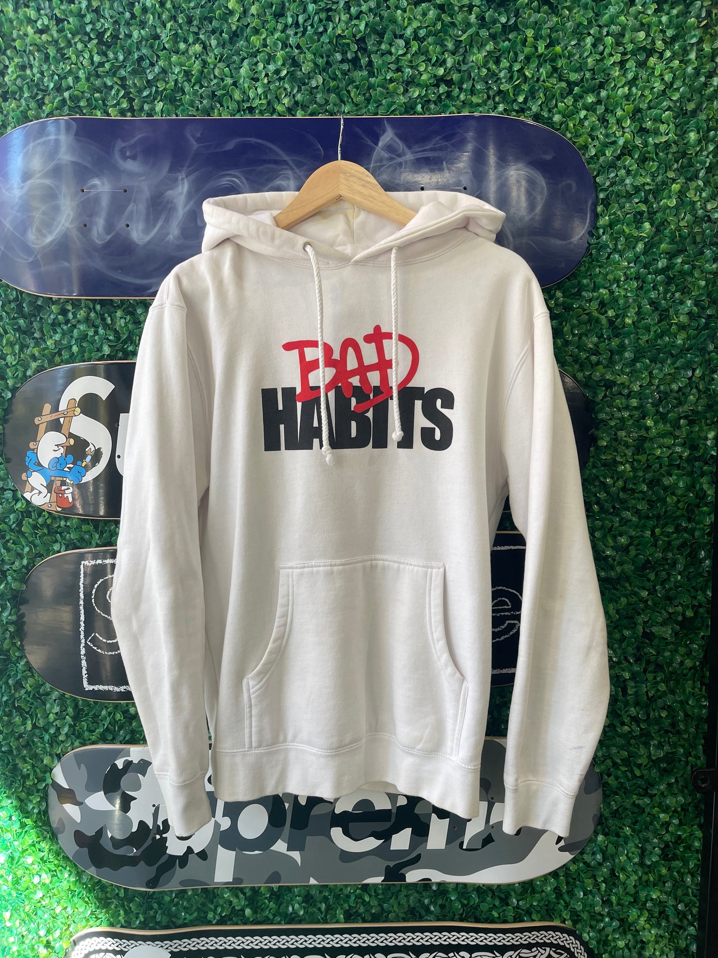 Vlone Bad Habbits Hoodie “White”