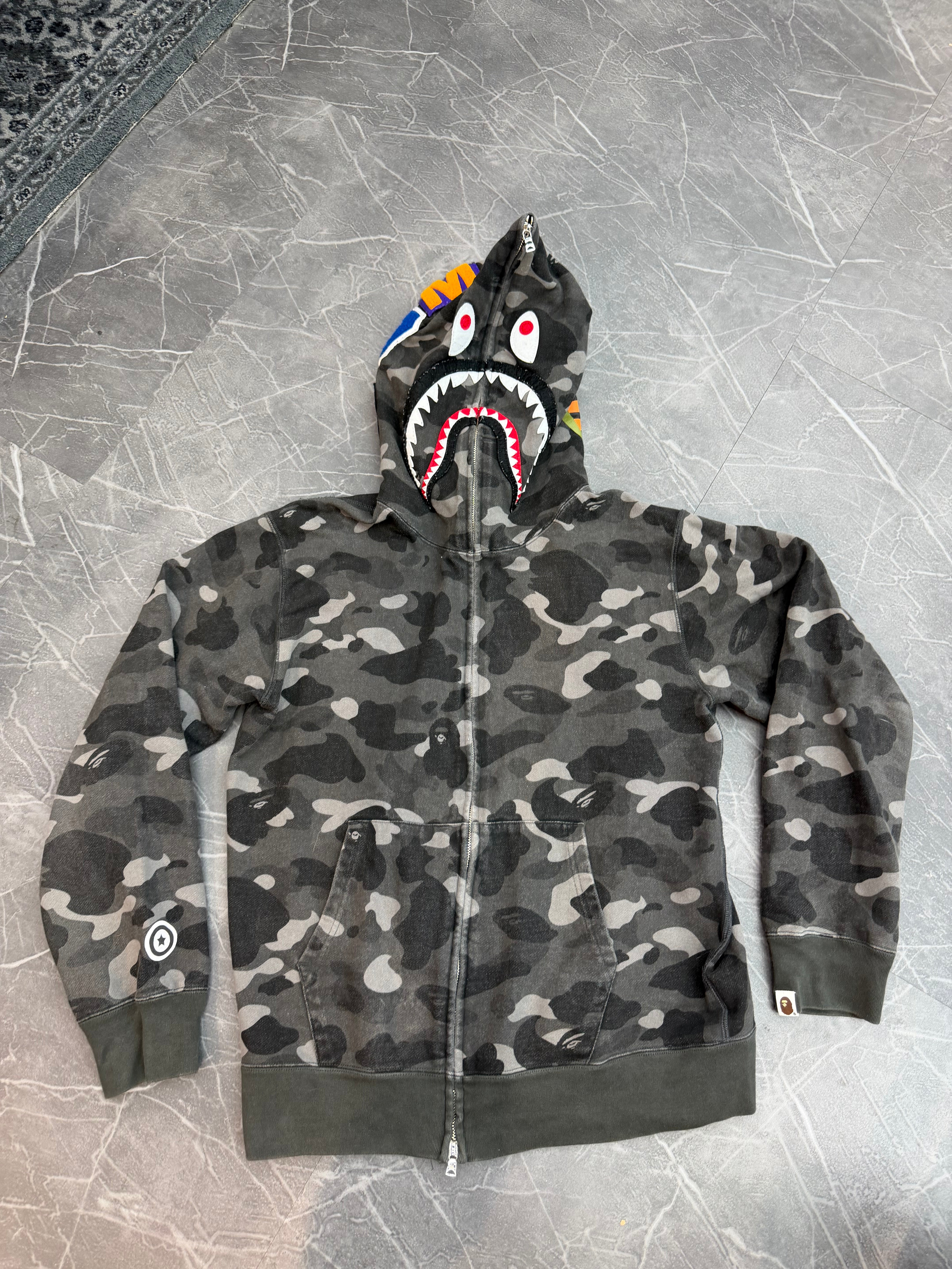Bape Zip Up Hoodie “Grey”