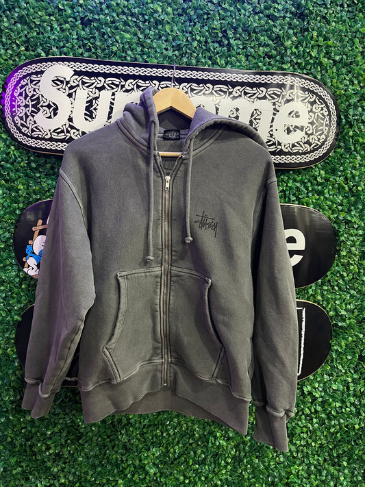 Stussy Zipup Hoodie “Washed Grey”
