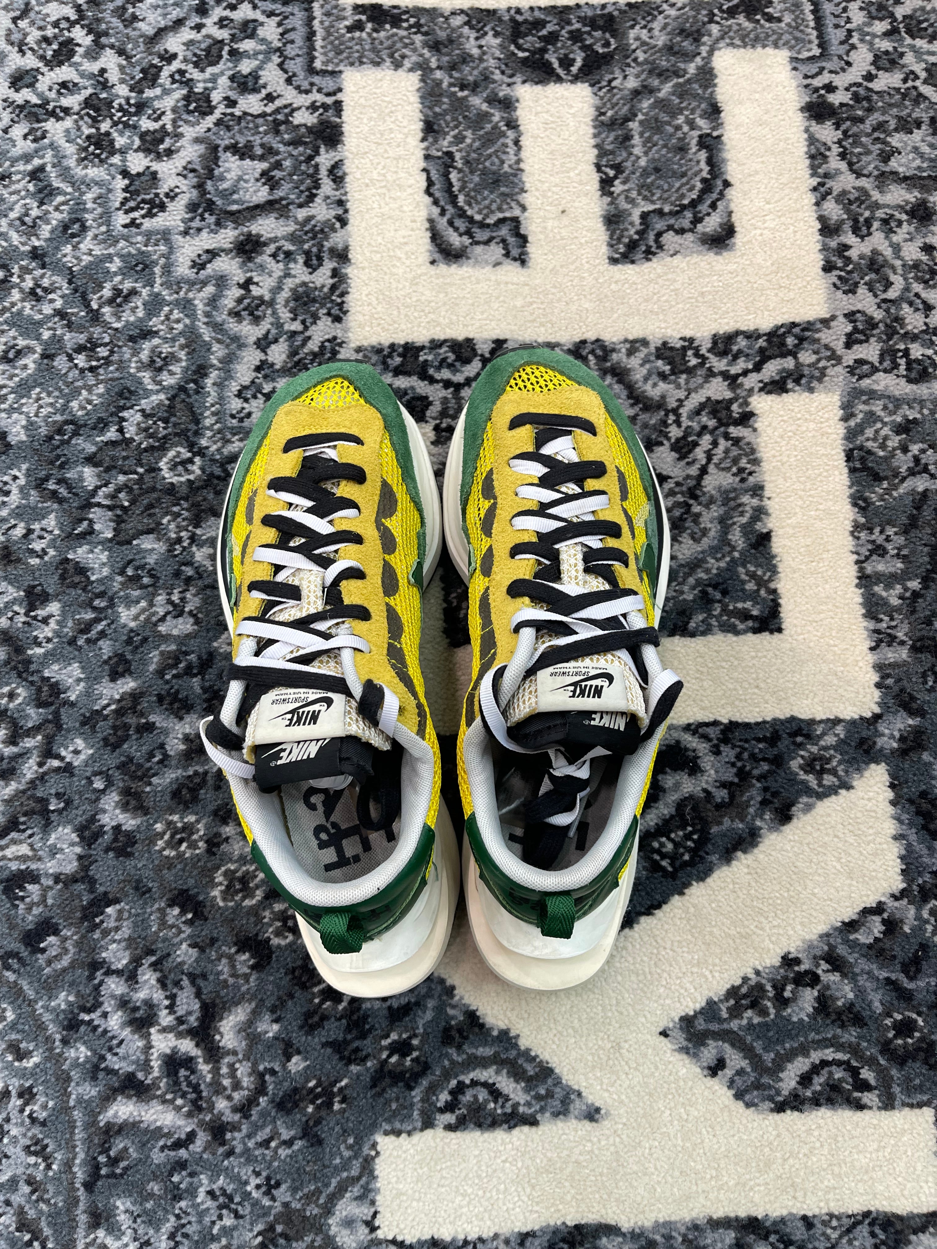 Sacai Vaporwaffle “Tour Yellow Stadium Green”