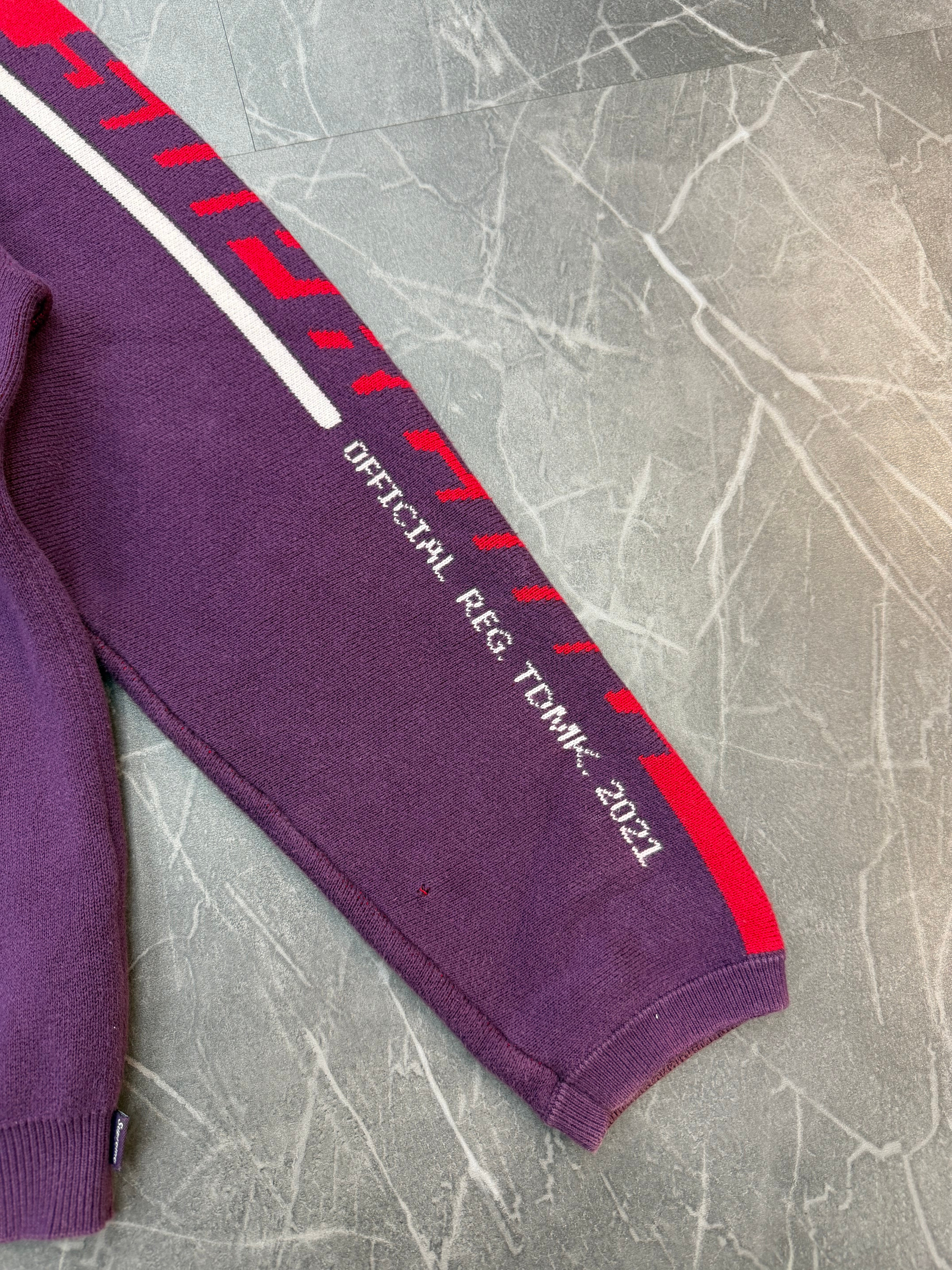 Supreme Sleeve Stripe Sweater “Plum”
