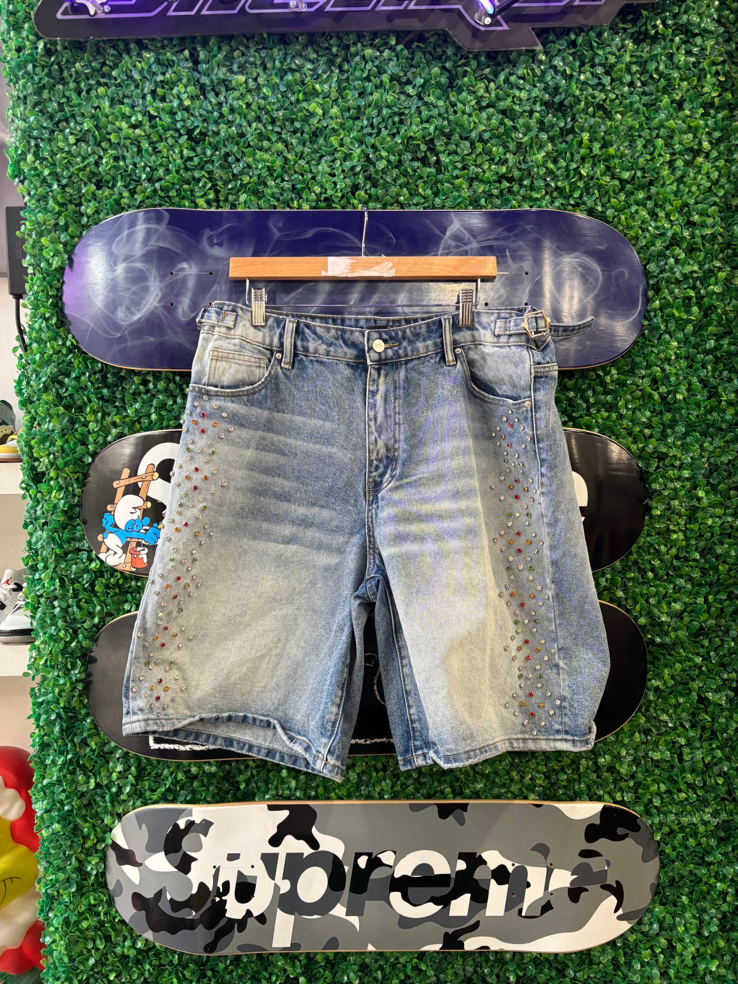 HMD Crystal Rhinestone Jorts