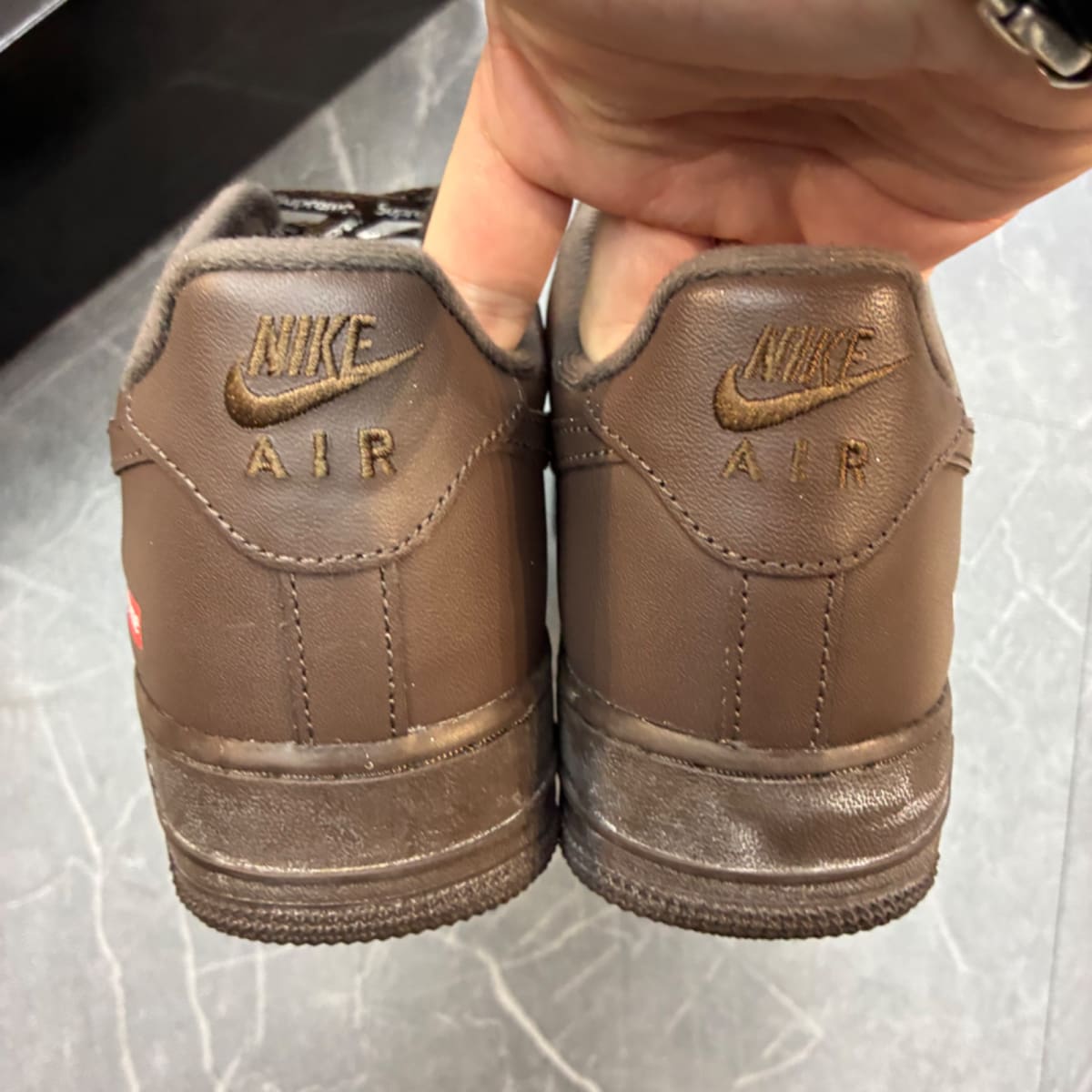 Nike Air Force 1 Low Supreme Baroque Brown (Size 8) (Lightly Worn)