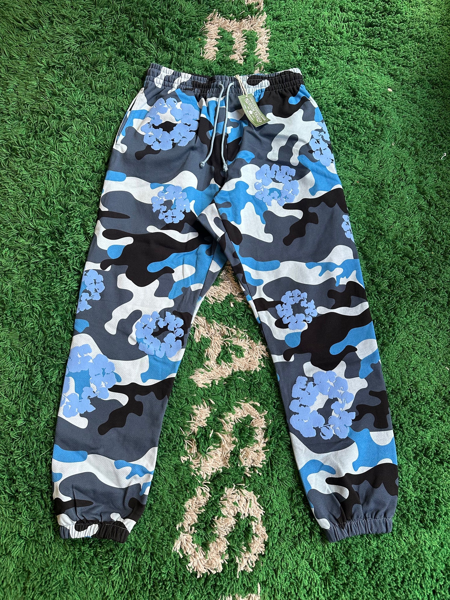 Denim Tears Cotton Wreath Sweatpants “Blue Camo”