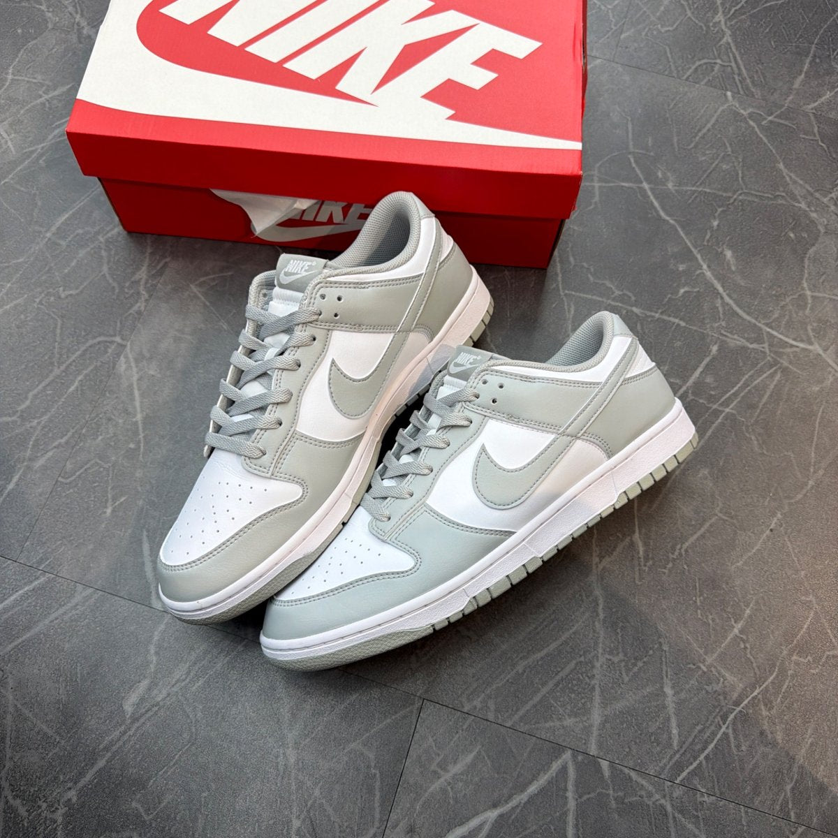 Nike Dunk Low White Light Smoke Grey (Size 13) (Lightly Worn)